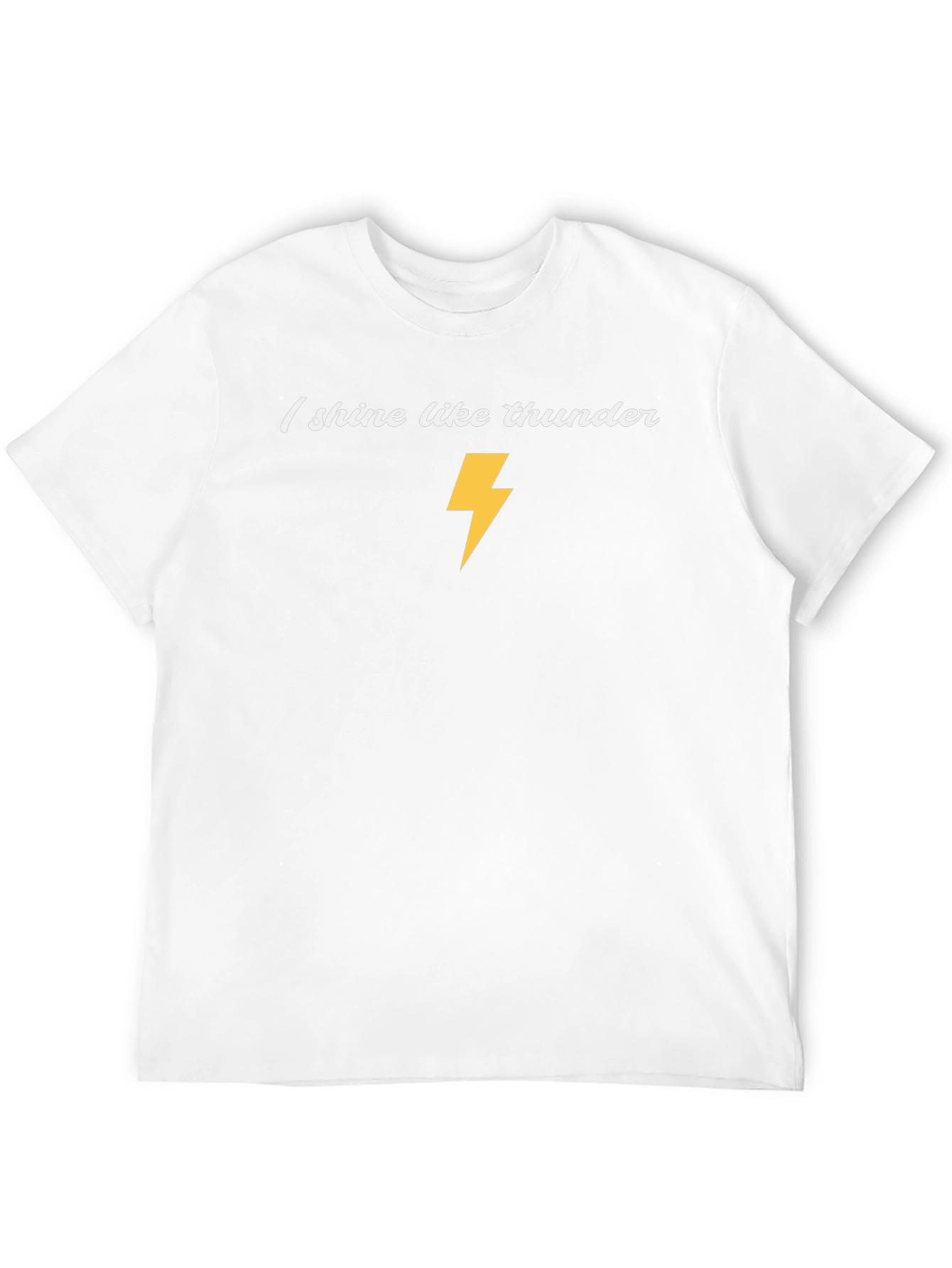 I Shine Like Thunder Black Graphic T-Shirt