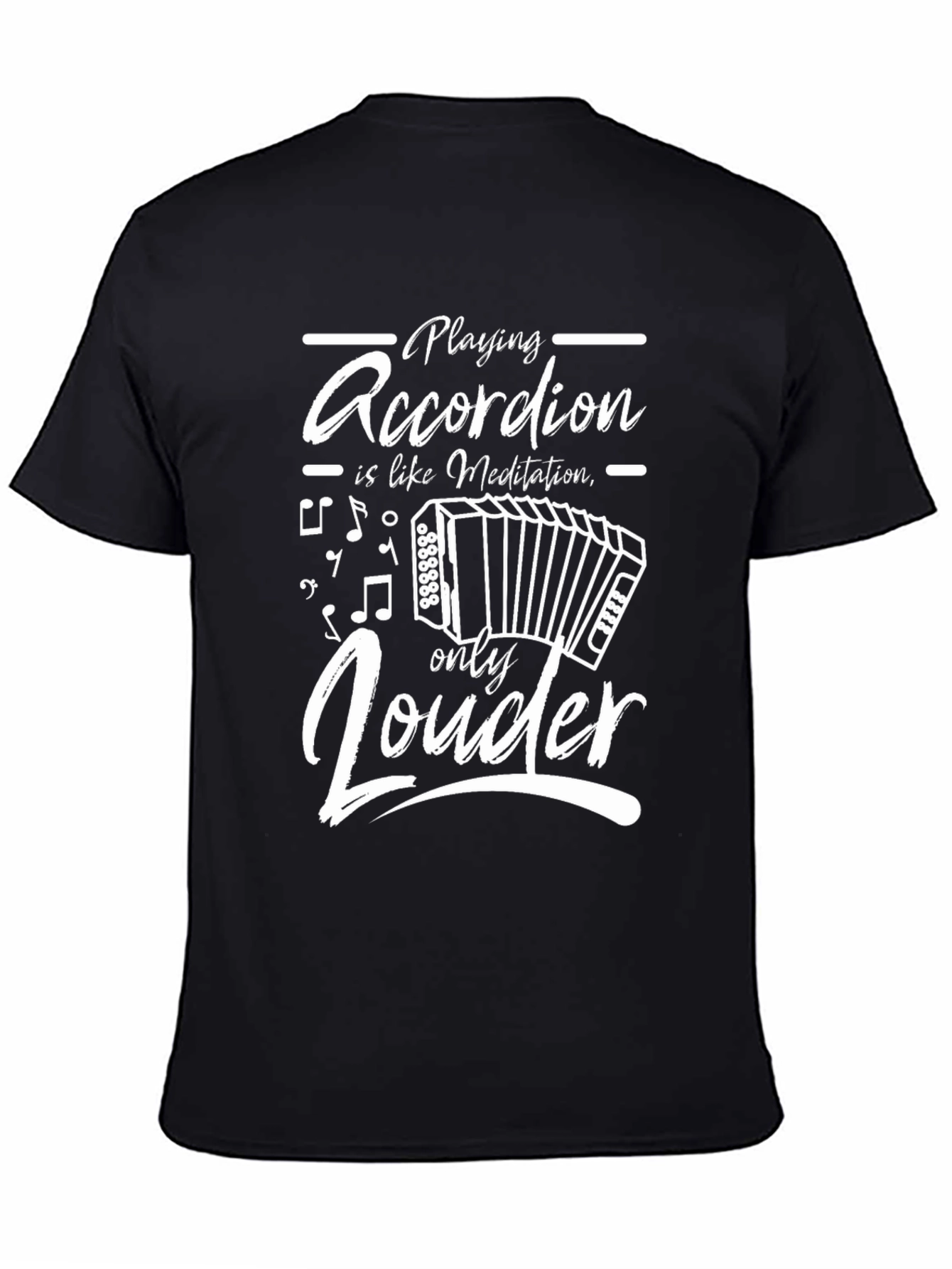 Accordion Player Black T-Shirt