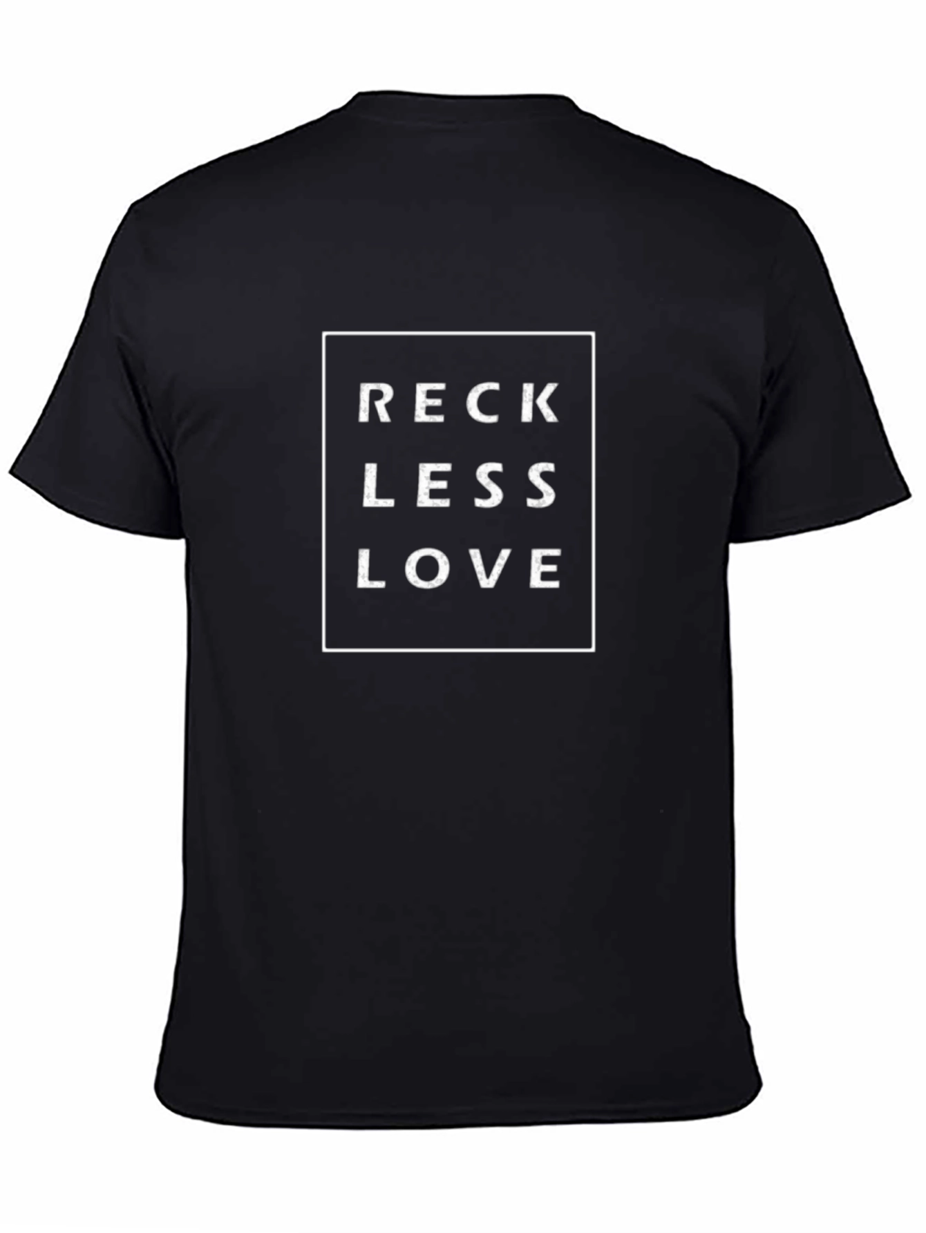 Reckless Love Graphic Tee - Black Cotton T-Shirt