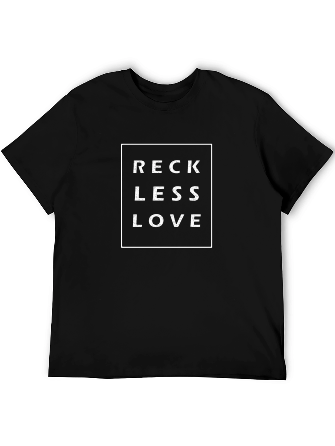 Reckless Love Graphic Tee - Black Cotton T-Shirt