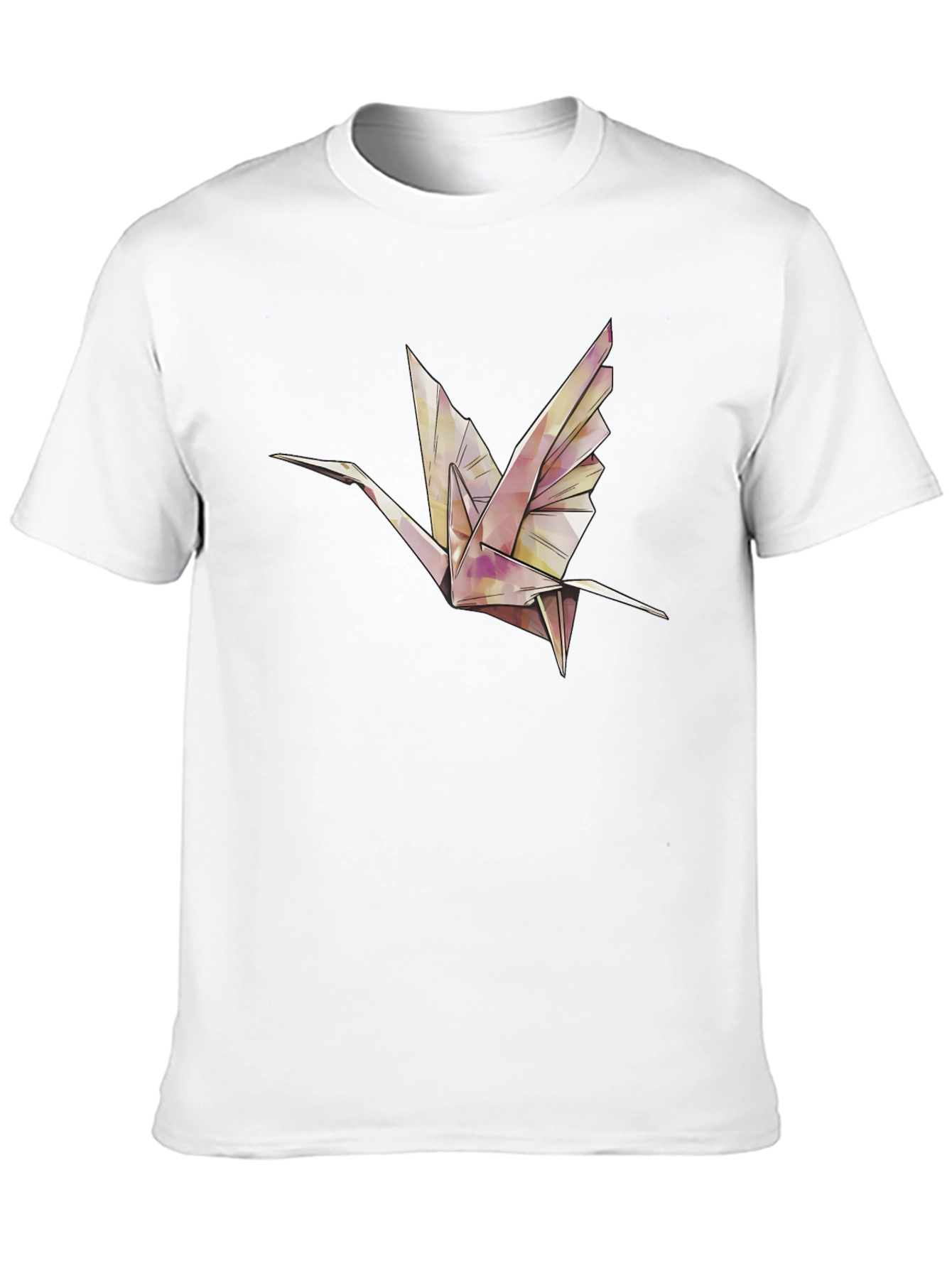 Origami Crane Graphic Tee - Stylish Black T-Shirt
