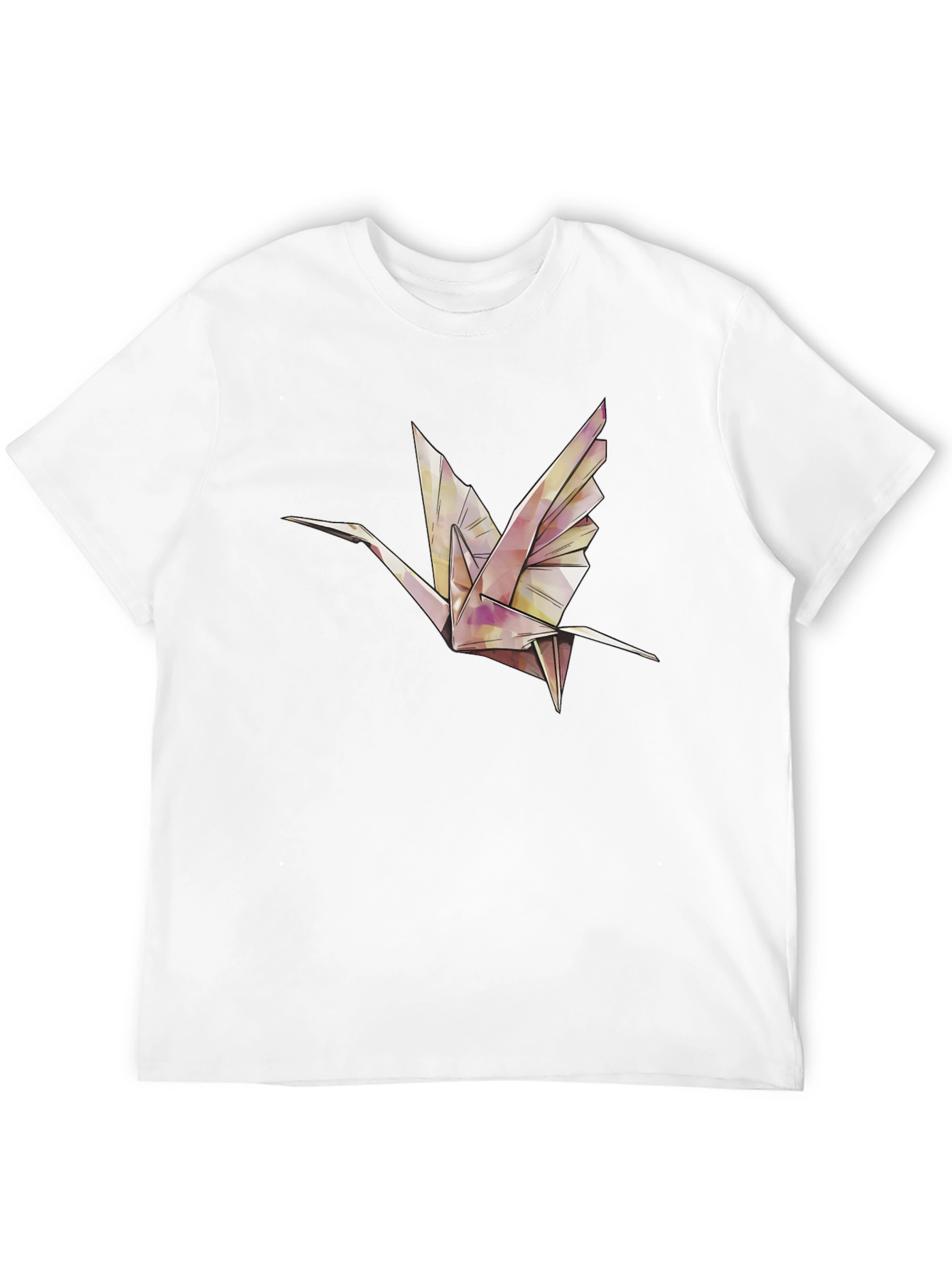 Origami Crane Graphic Tee - Stylish Black T-Shirt