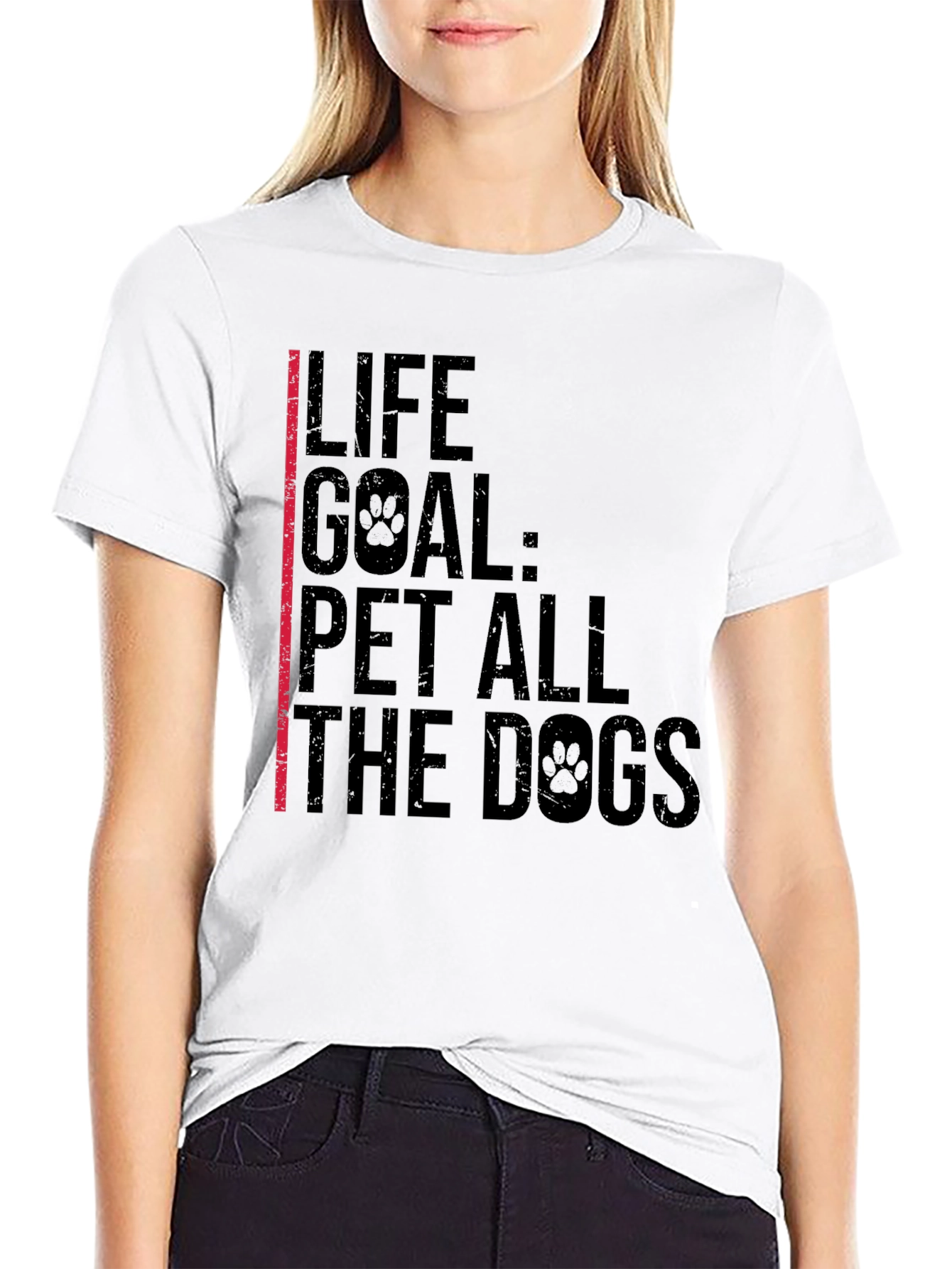 Life Goal: Pet All The Dogs - Black T-Shirt