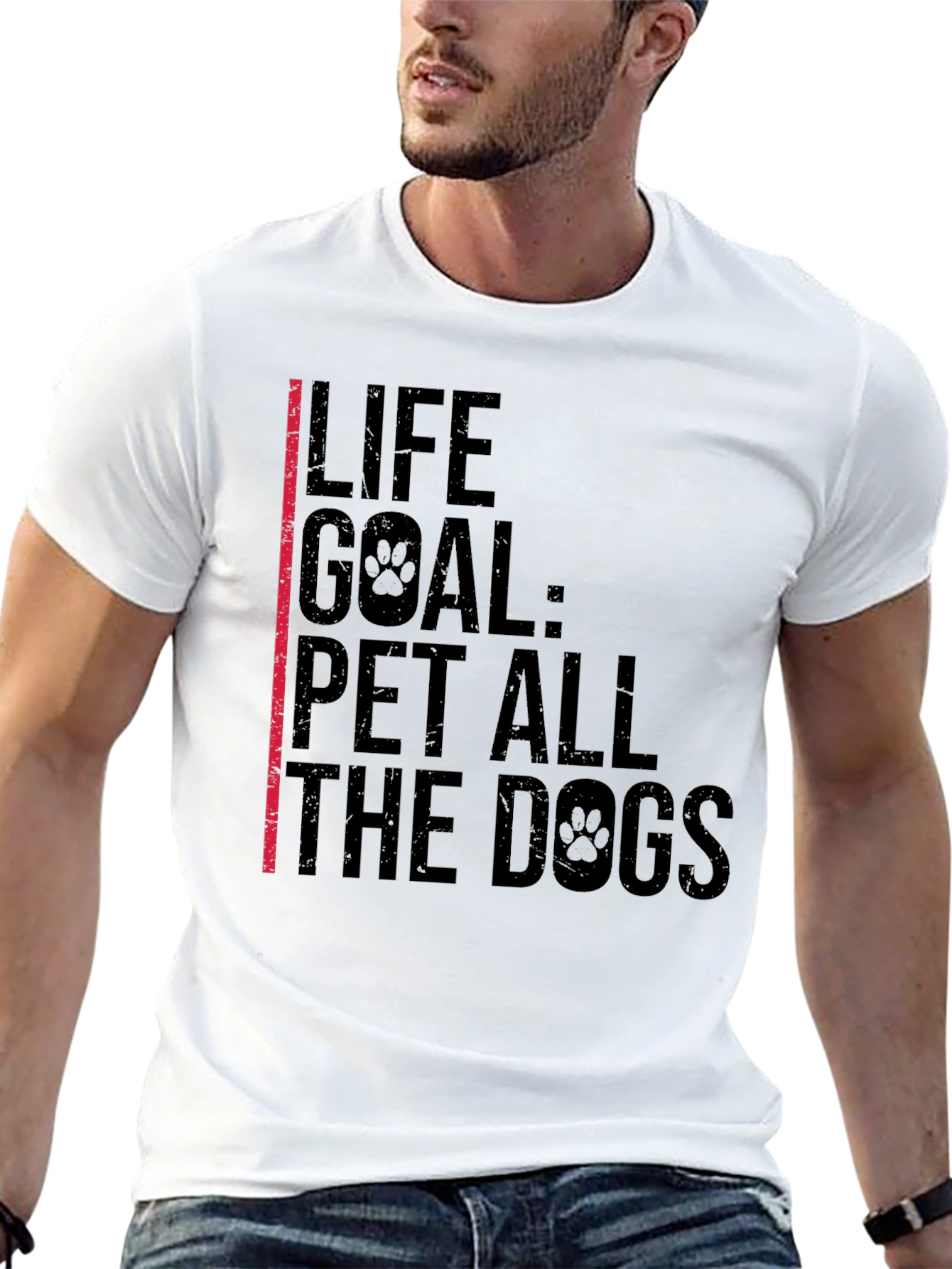 Life Goal: Pet All The Dogs - Black T-Shirt
