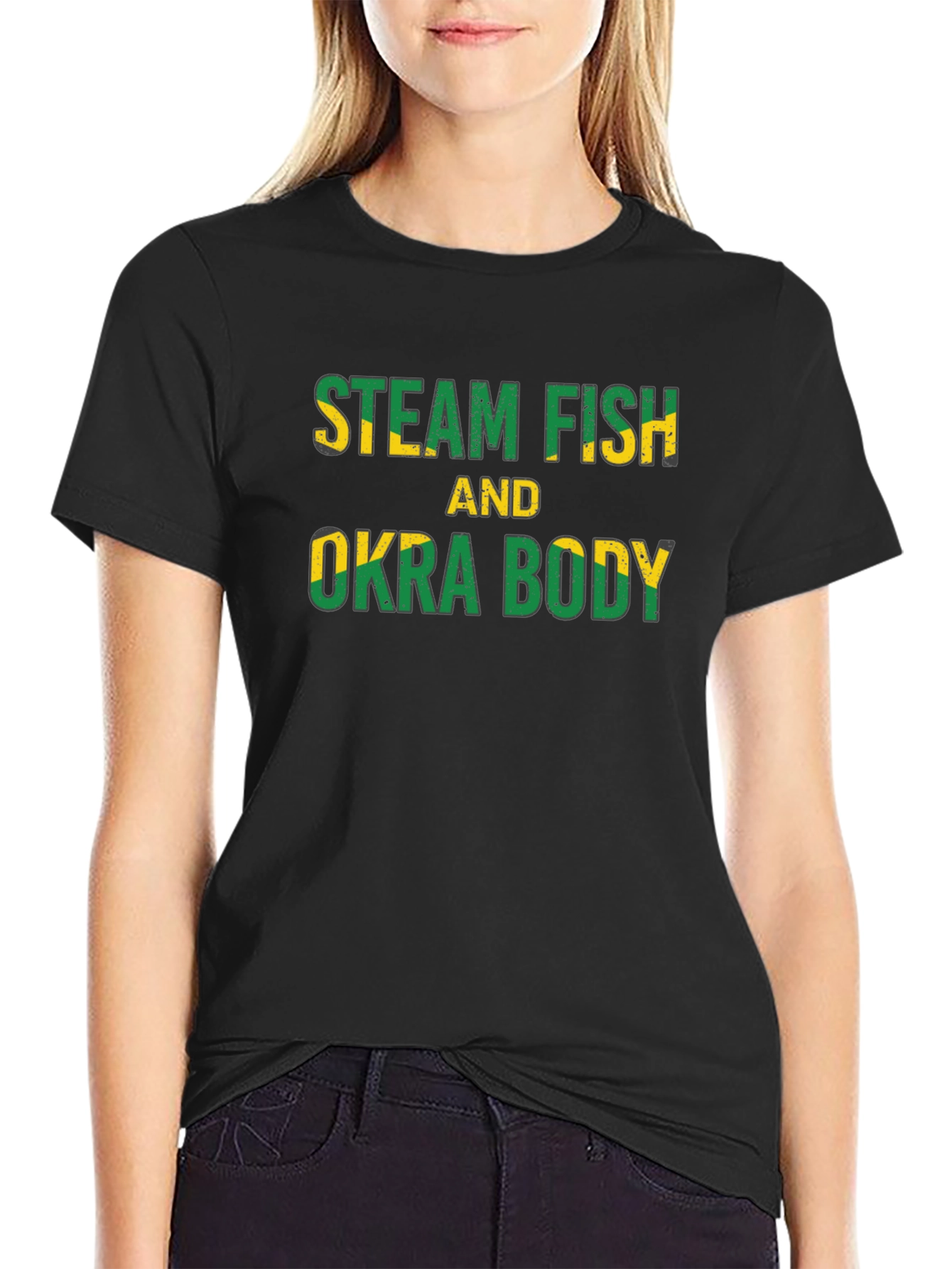 Steam Fish and Okra Body Graphic Tee