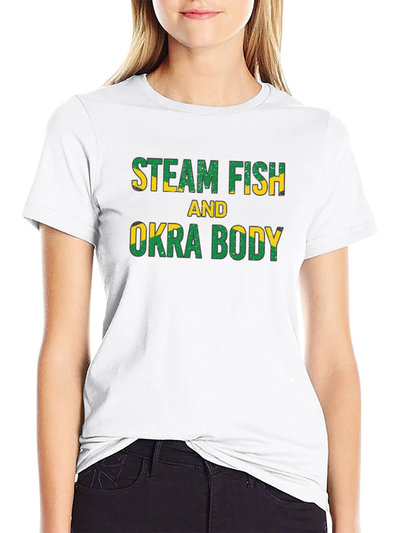 Steam Fish and Okra Body Graphic Tee