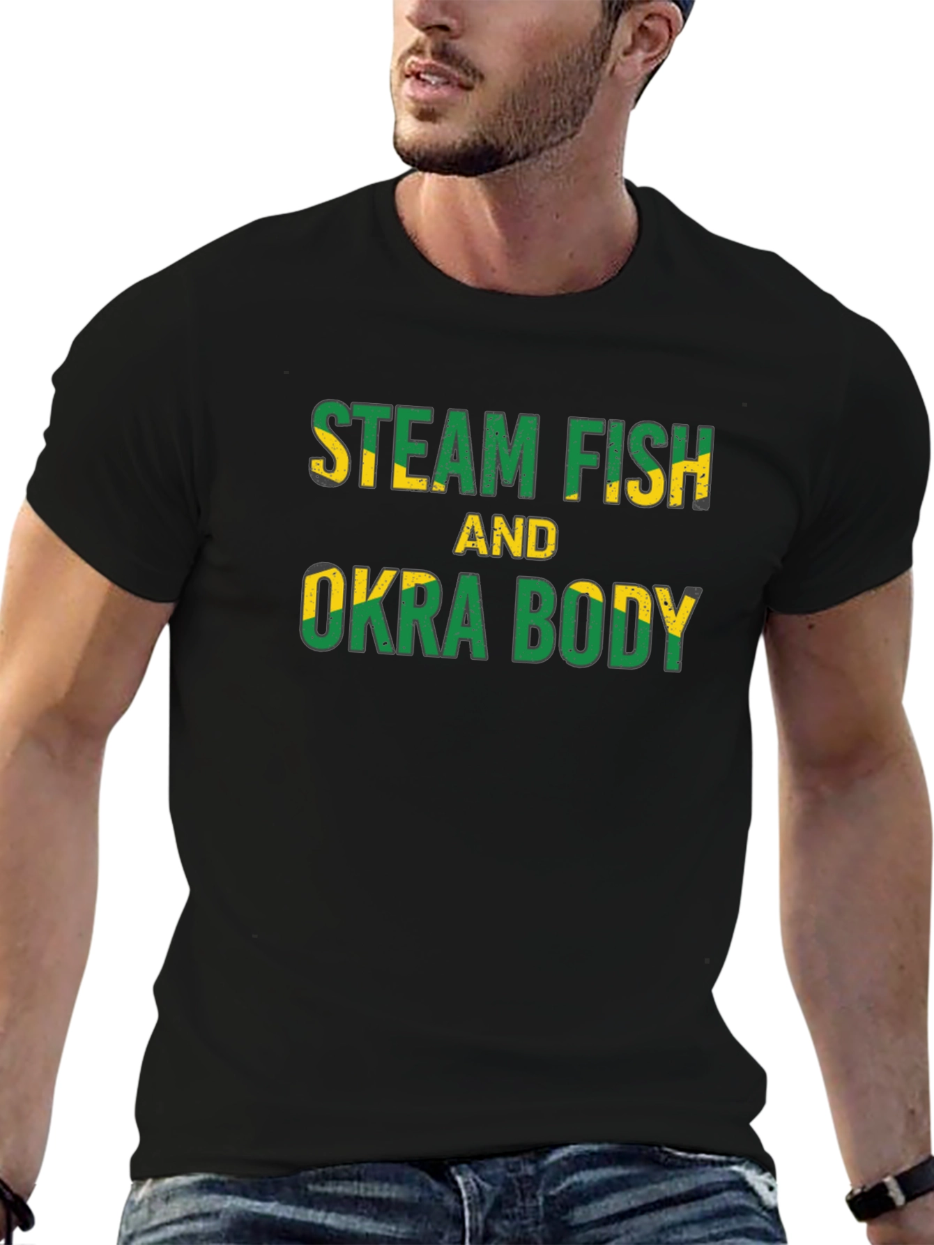 Steam Fish and Okra Body Graphic Tee