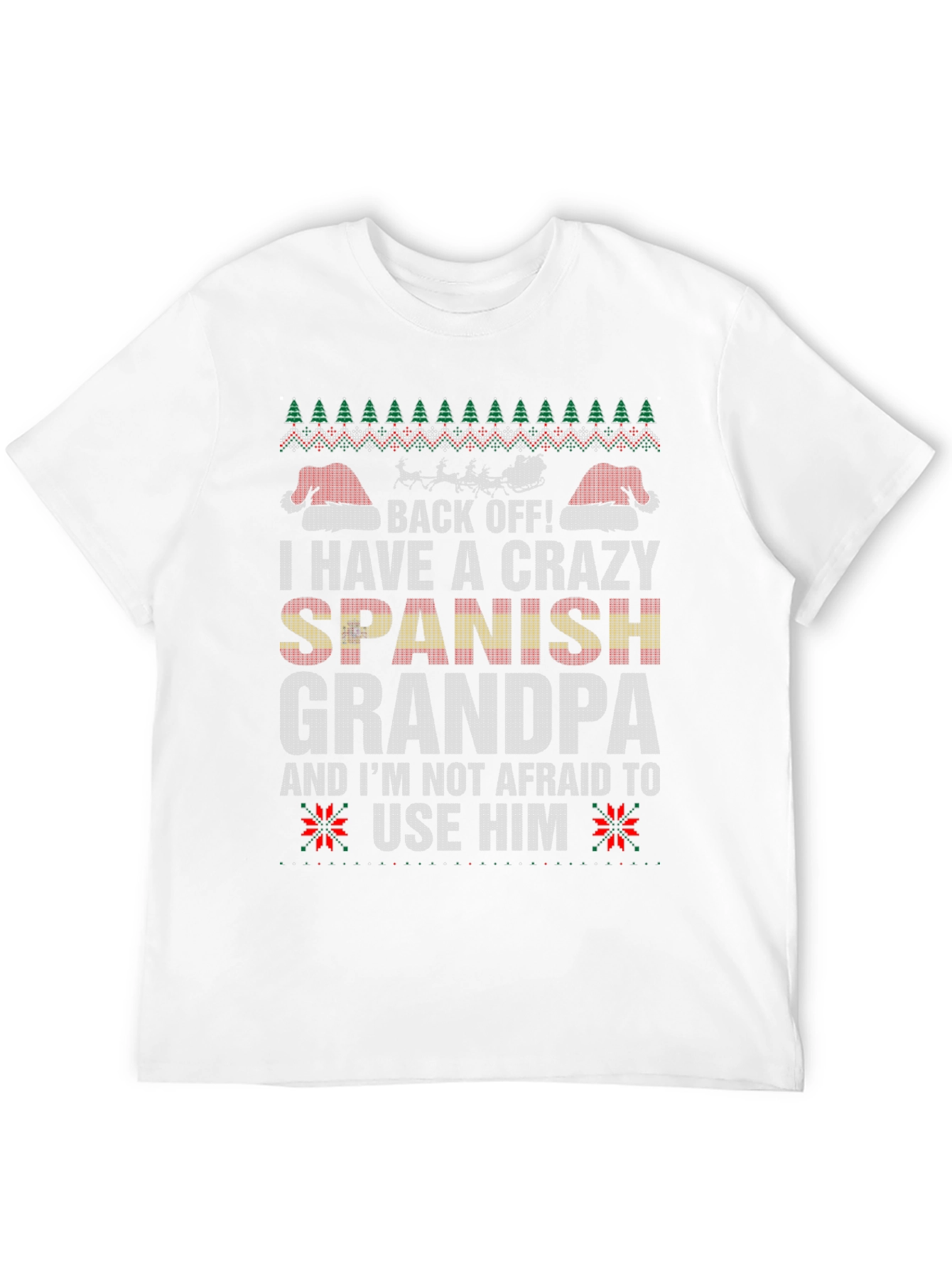 Crazy Spanish Grandpa Ugly Christmas Sweater T-Shirt