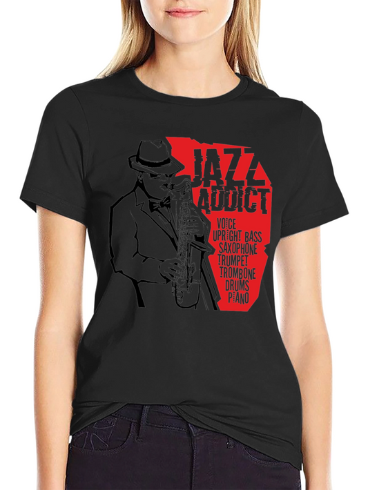 Jazz Addict T-Shirt - Saxophone Music Tee