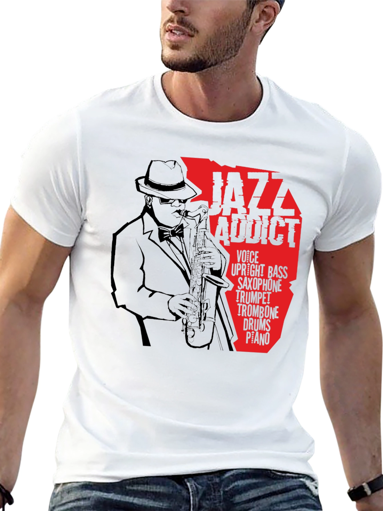 Jazz Addict T-Shirt - Saxophone Music Tee