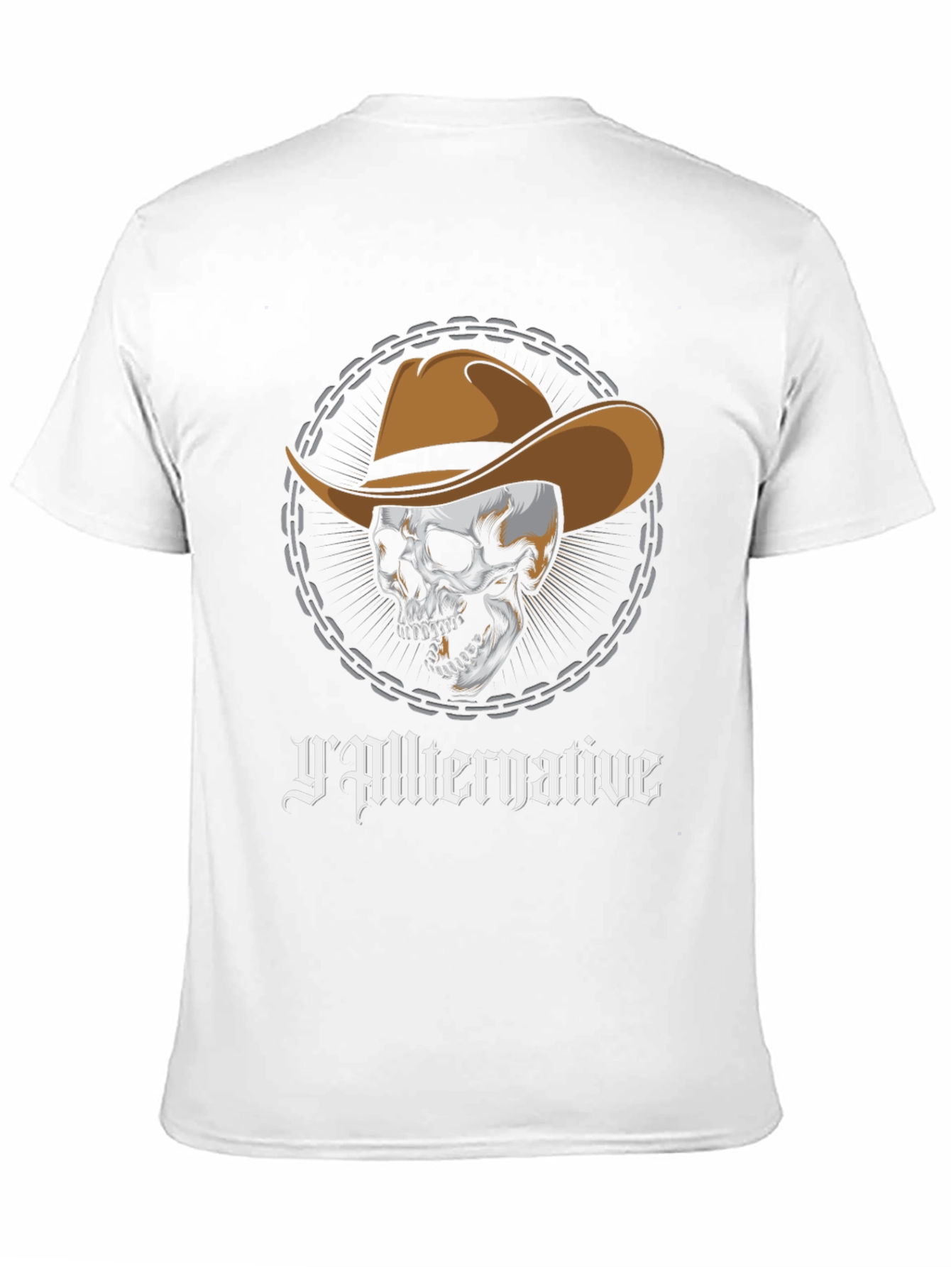 Yallternative Cowboy Skull Graphic T-Shirt