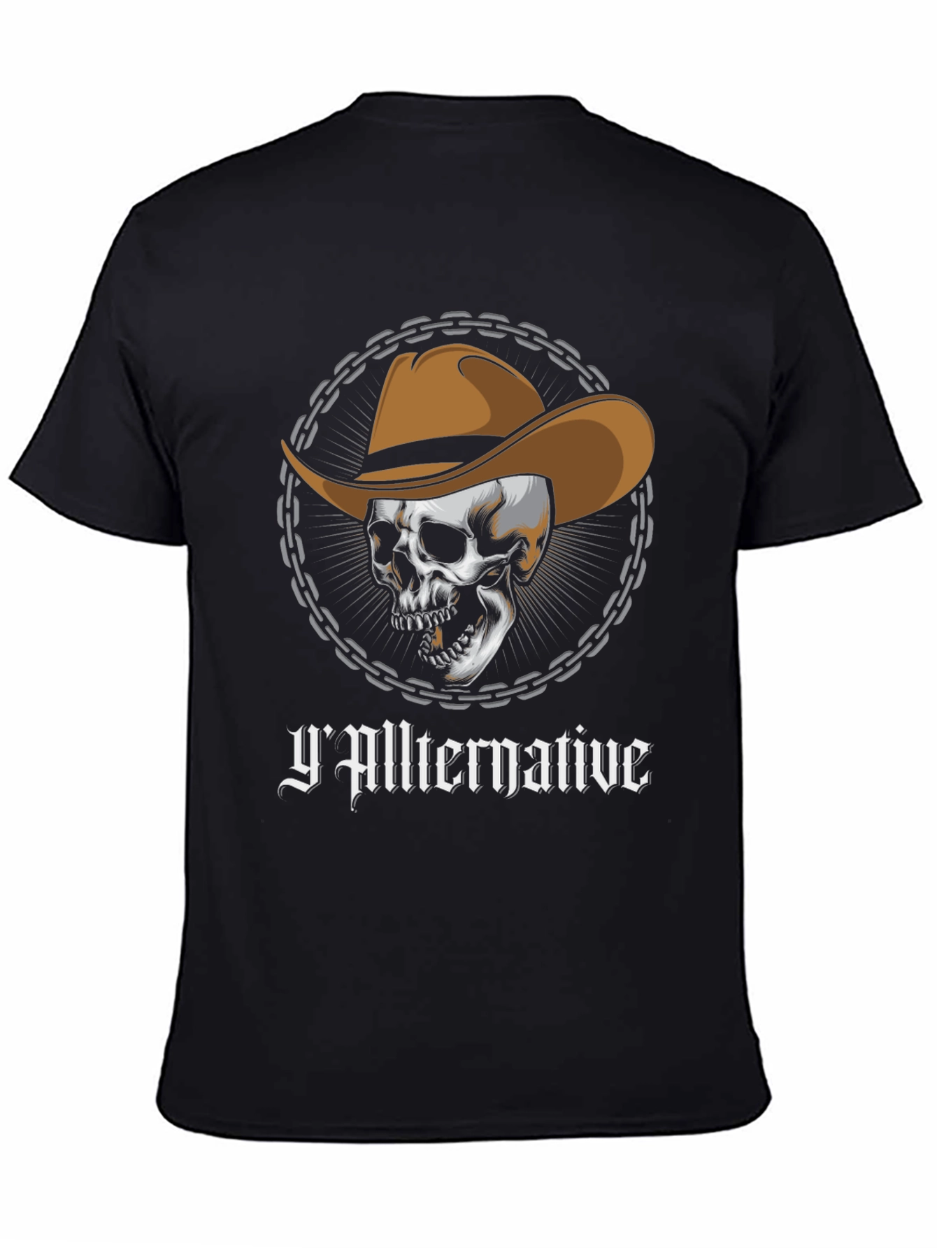 Yallternative Cowboy Skull Graphic T-Shirt
