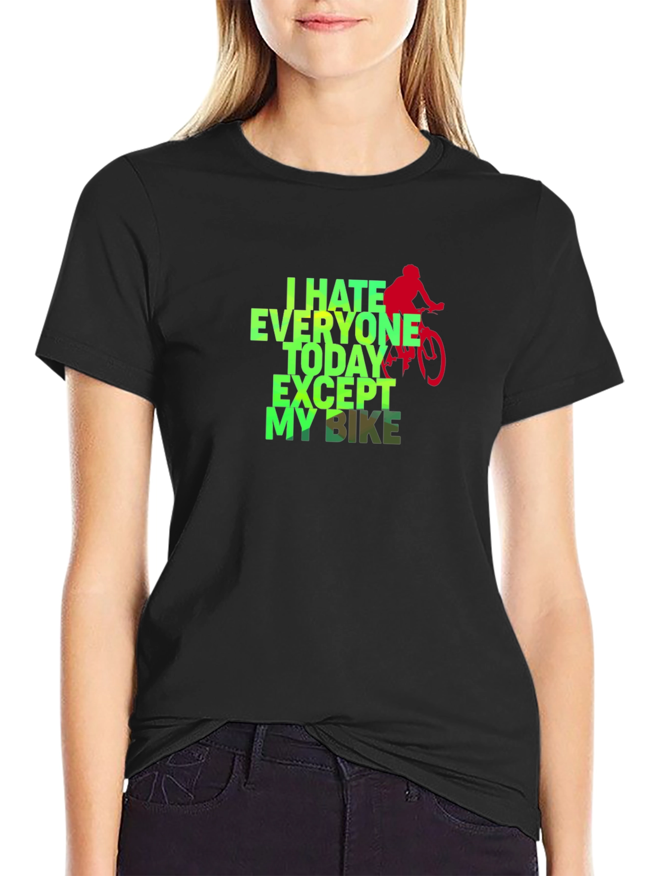 I Hate Everyone Except My Bike Graphic Tee