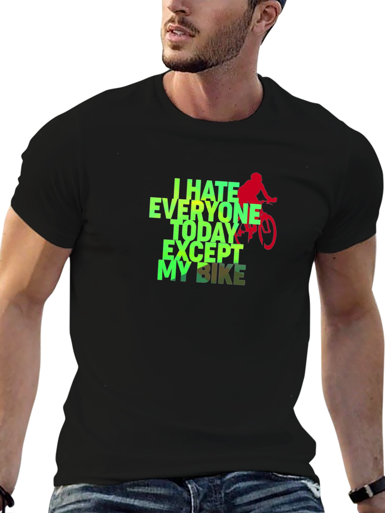 I Hate Everyone Except My Bike Graphic Tee