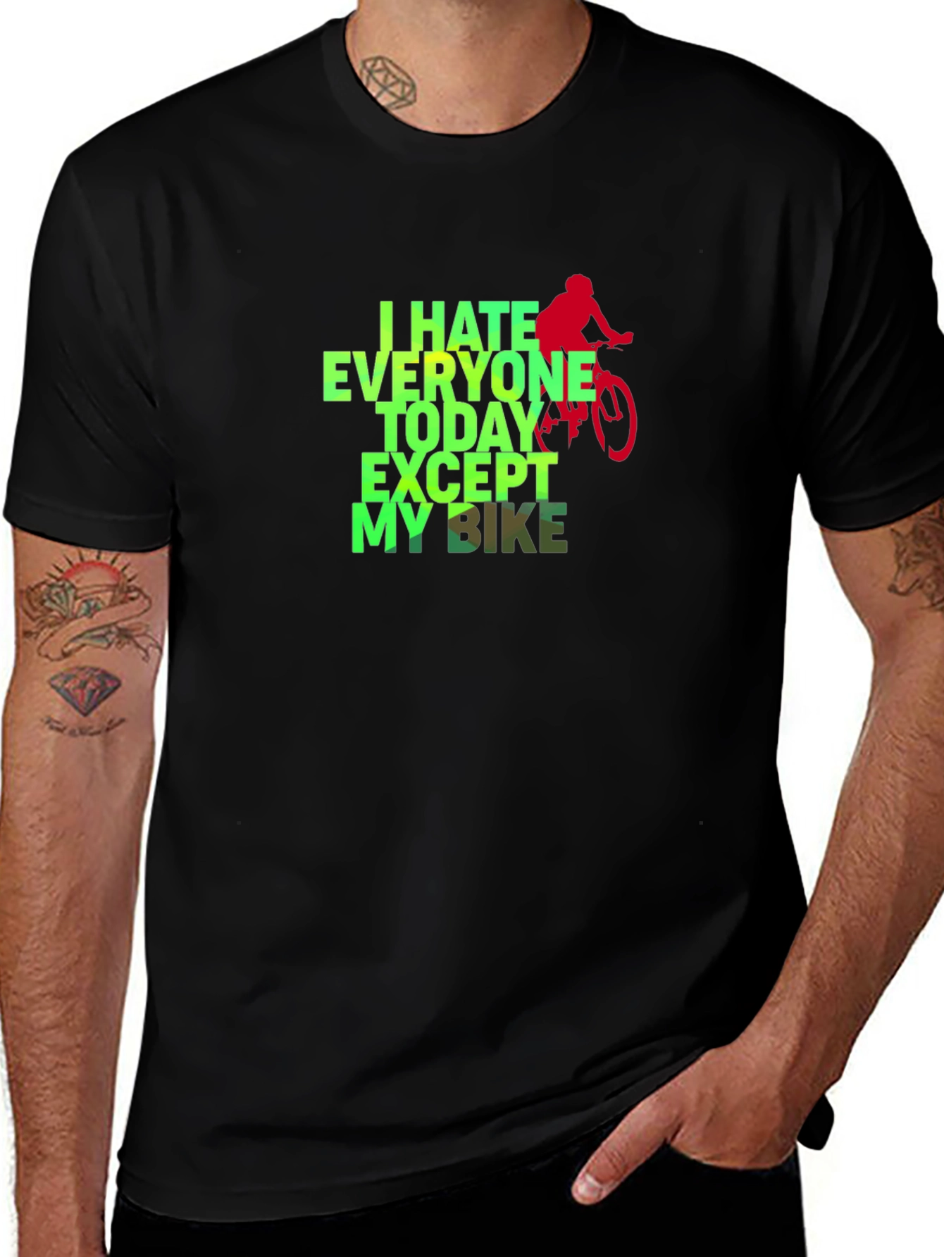 I Hate Everyone Except My Bike Graphic Tee