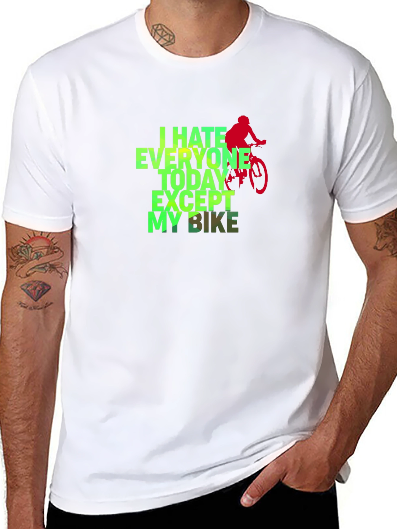 I Hate Everyone Except My Bike Graphic Tee