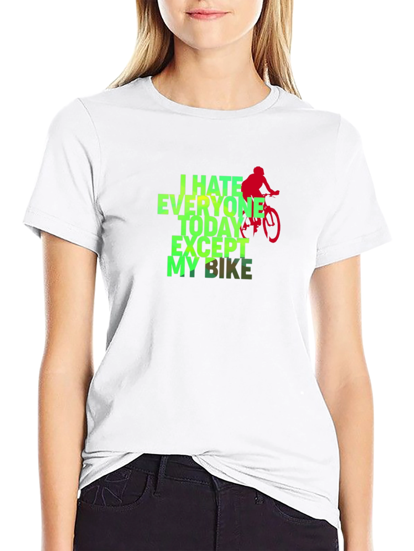 I Hate Everyone Except My Bike Graphic Tee