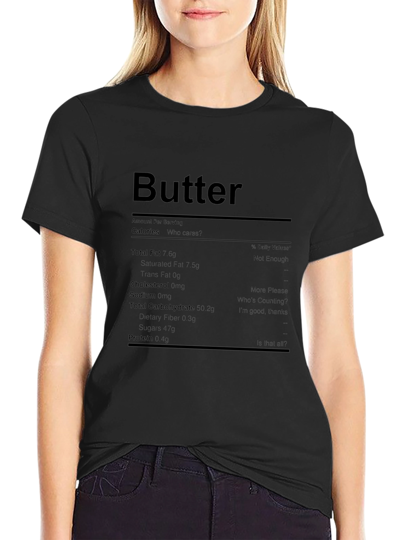 Butter Nutrition Facts T-Shirt - Funny Foodie Tee