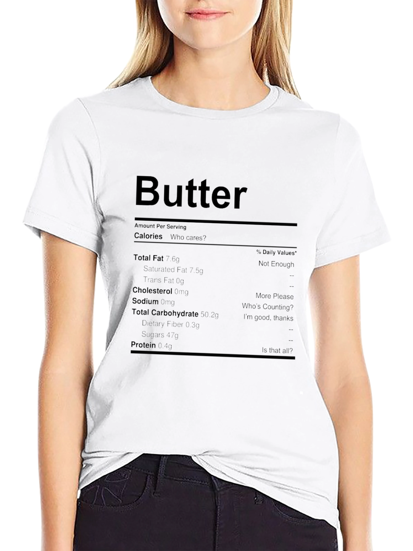 Butter Nutrition Facts T-Shirt - Funny Foodie Tee