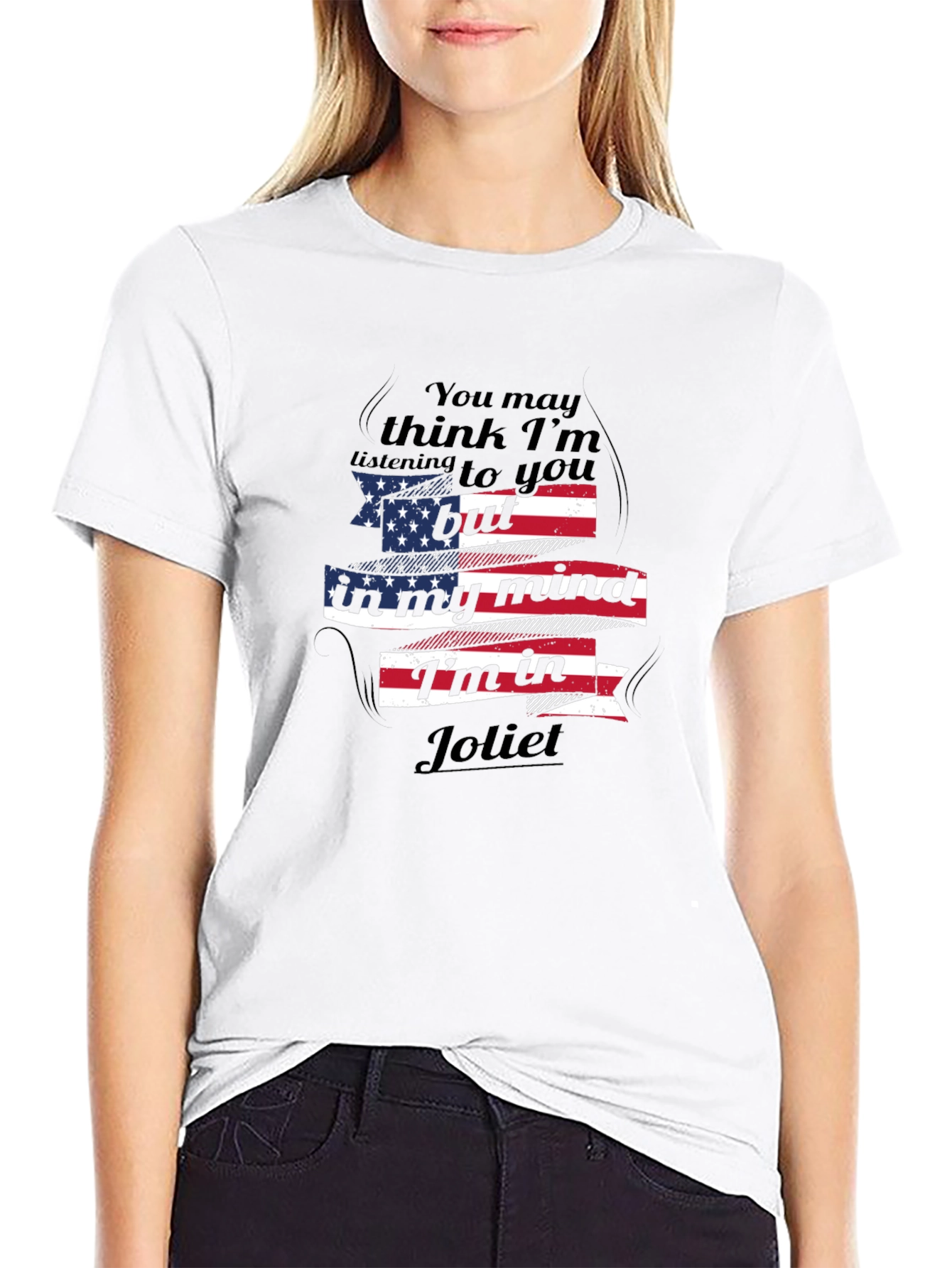 Joliet Mind T-Shirt: Patriotic USA Flag Novelty Tee