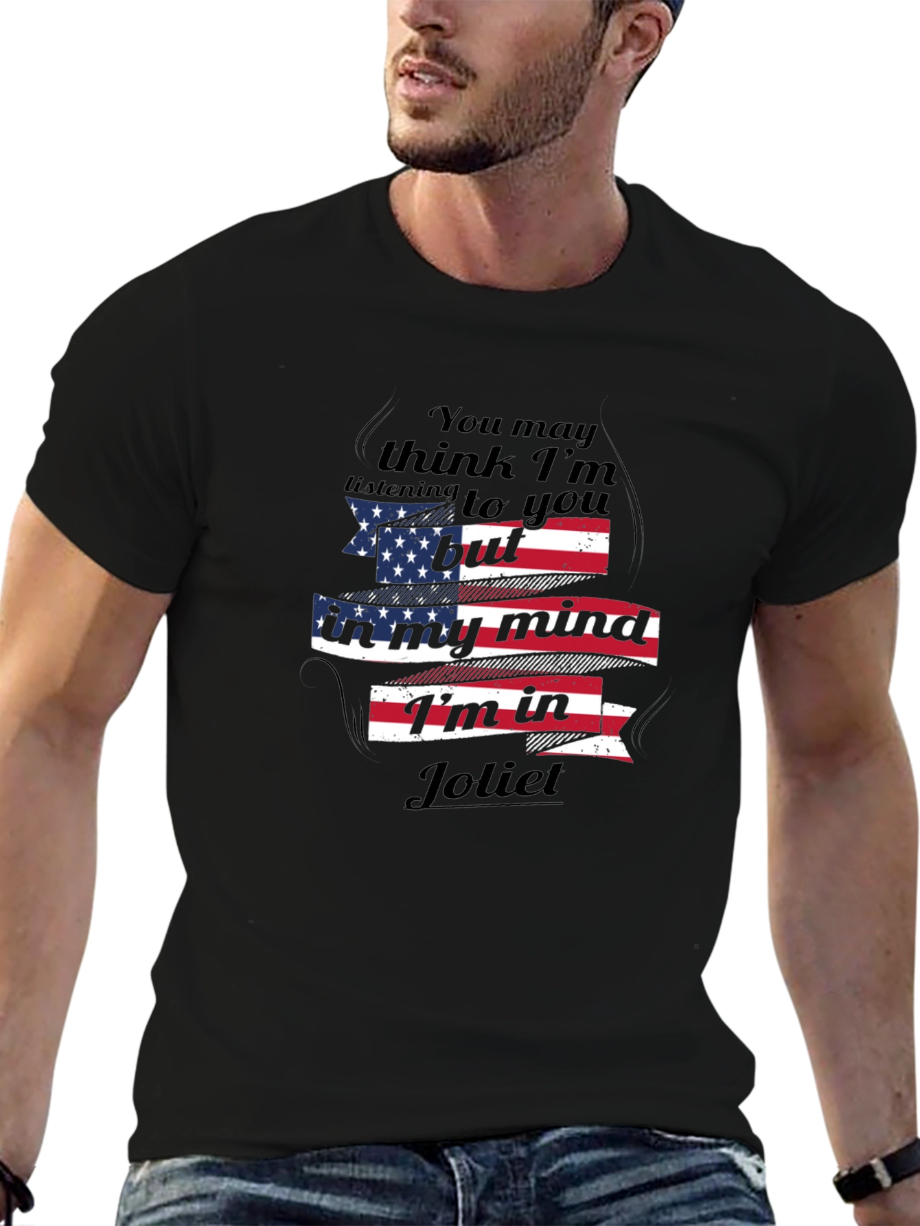 Joliet Mind T-Shirt: Patriotic USA Flag Novelty Tee
