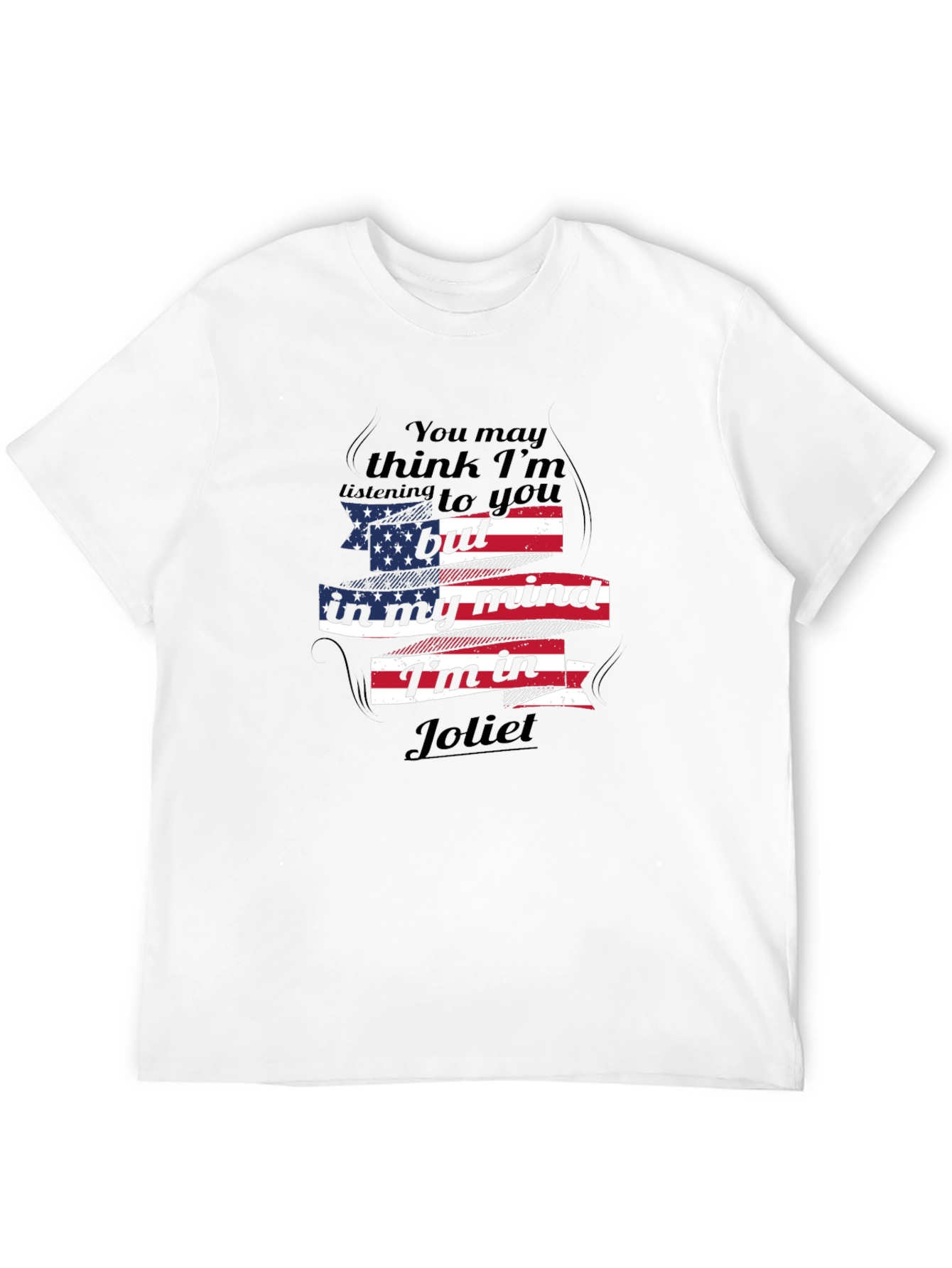 Joliet Mind T-Shirt: Patriotic USA Flag Novelty Tee