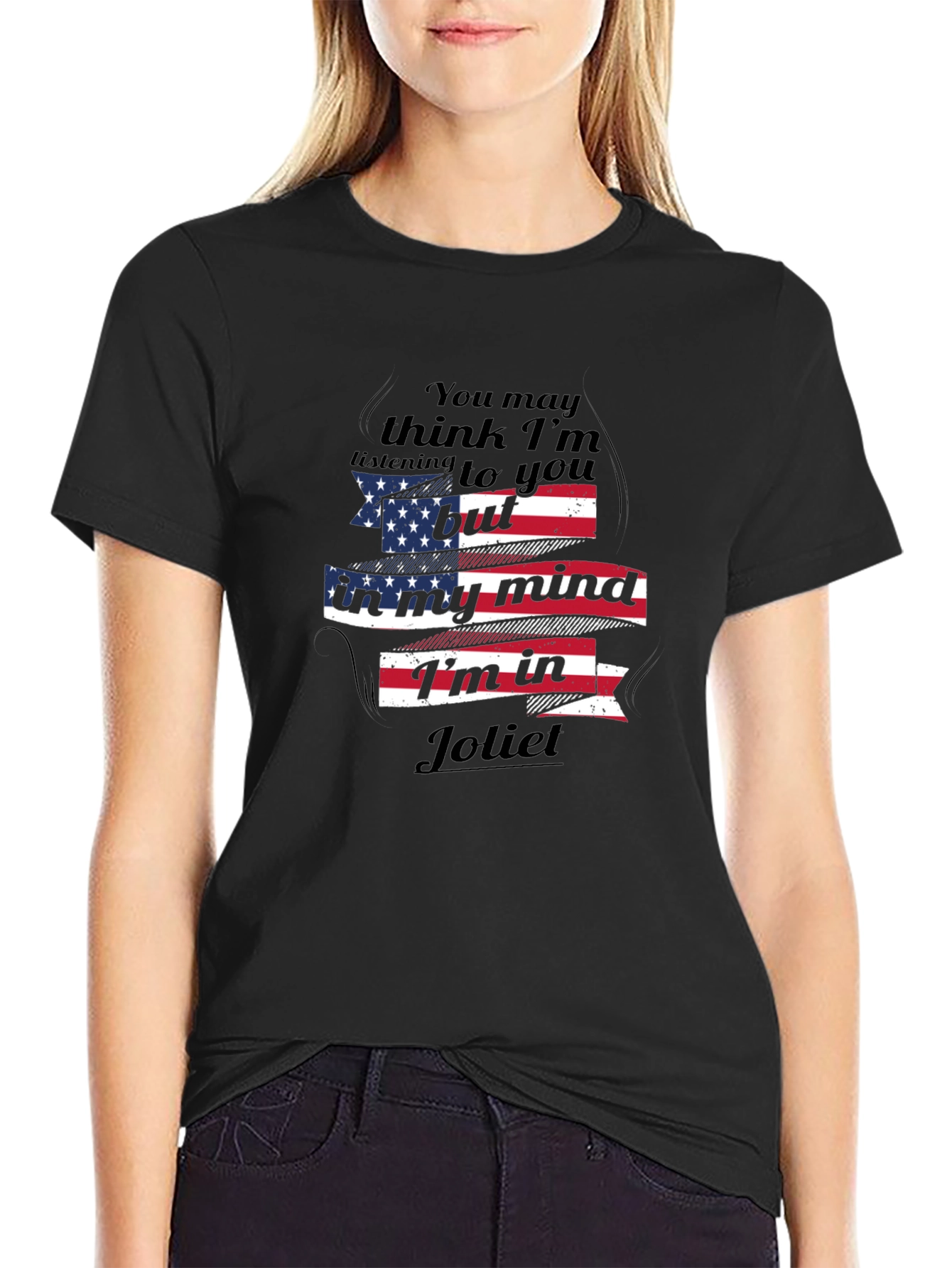 Joliet Mind T-Shirt: Patriotic USA Flag Novelty Tee