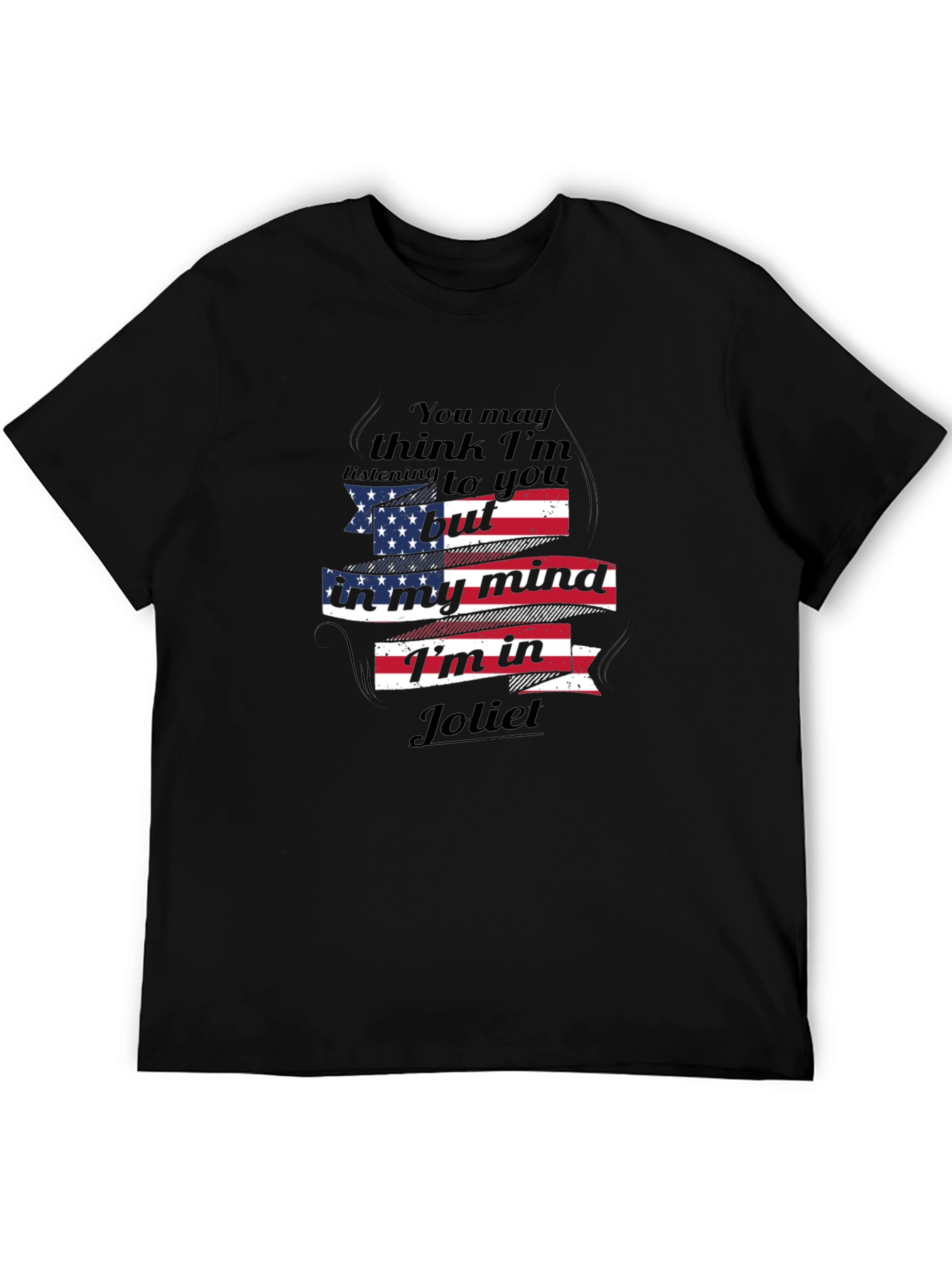 Joliet Mind T-Shirt: Patriotic USA Flag Novelty Tee