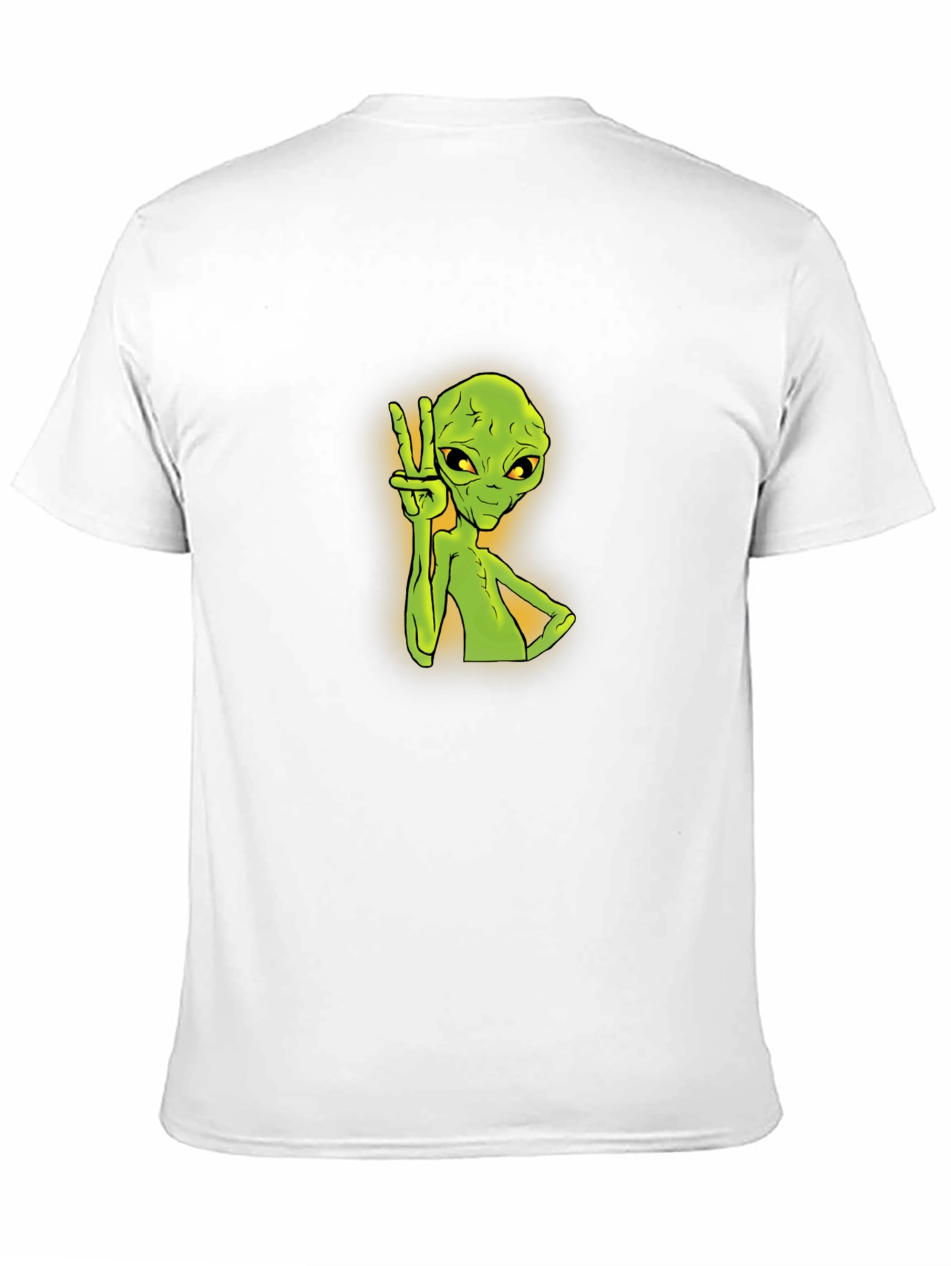 Alien Peace Sign Graphic Tee - Trendy Black T-Shirt