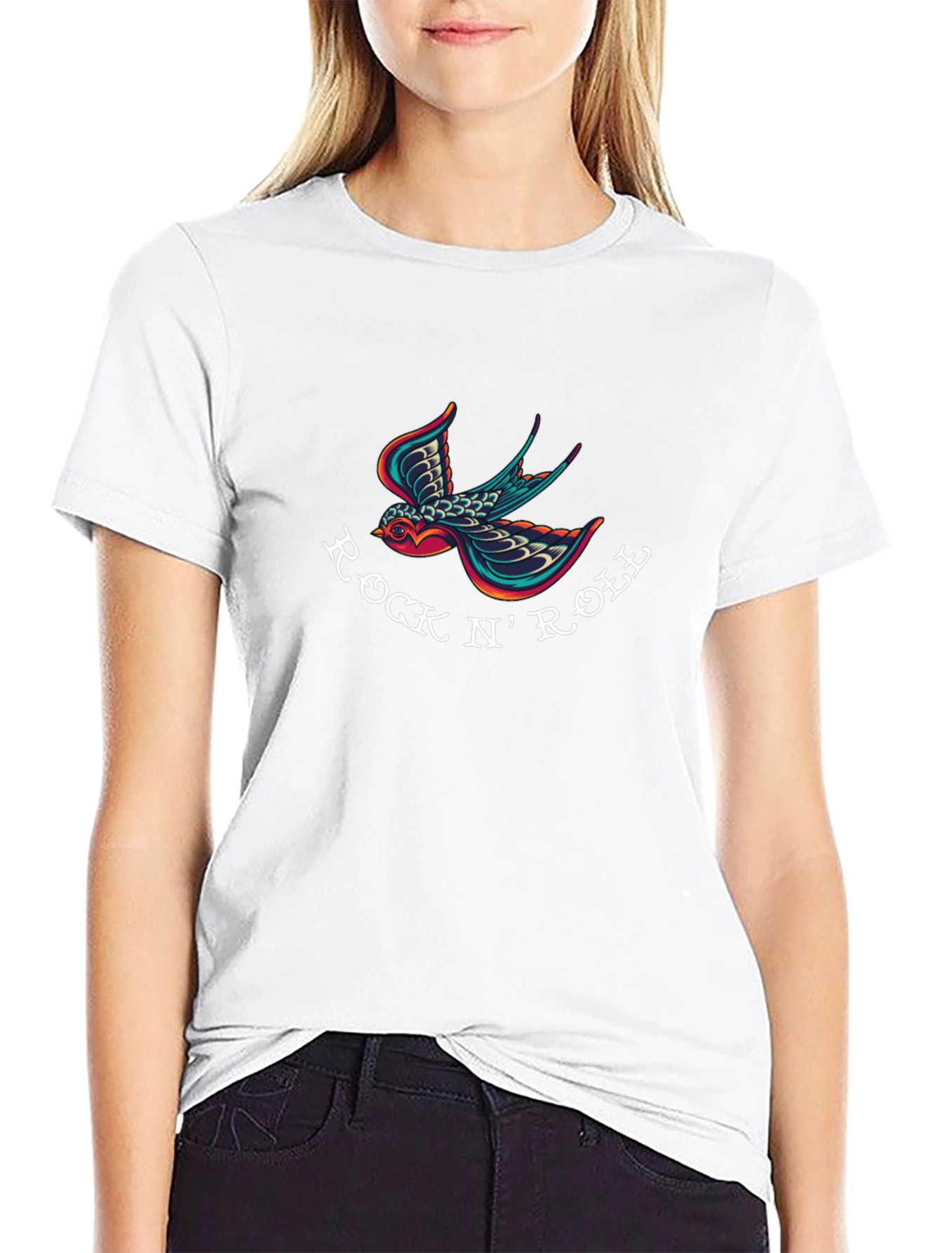 Rock N Roll Bird T-Shirt - Classic Design