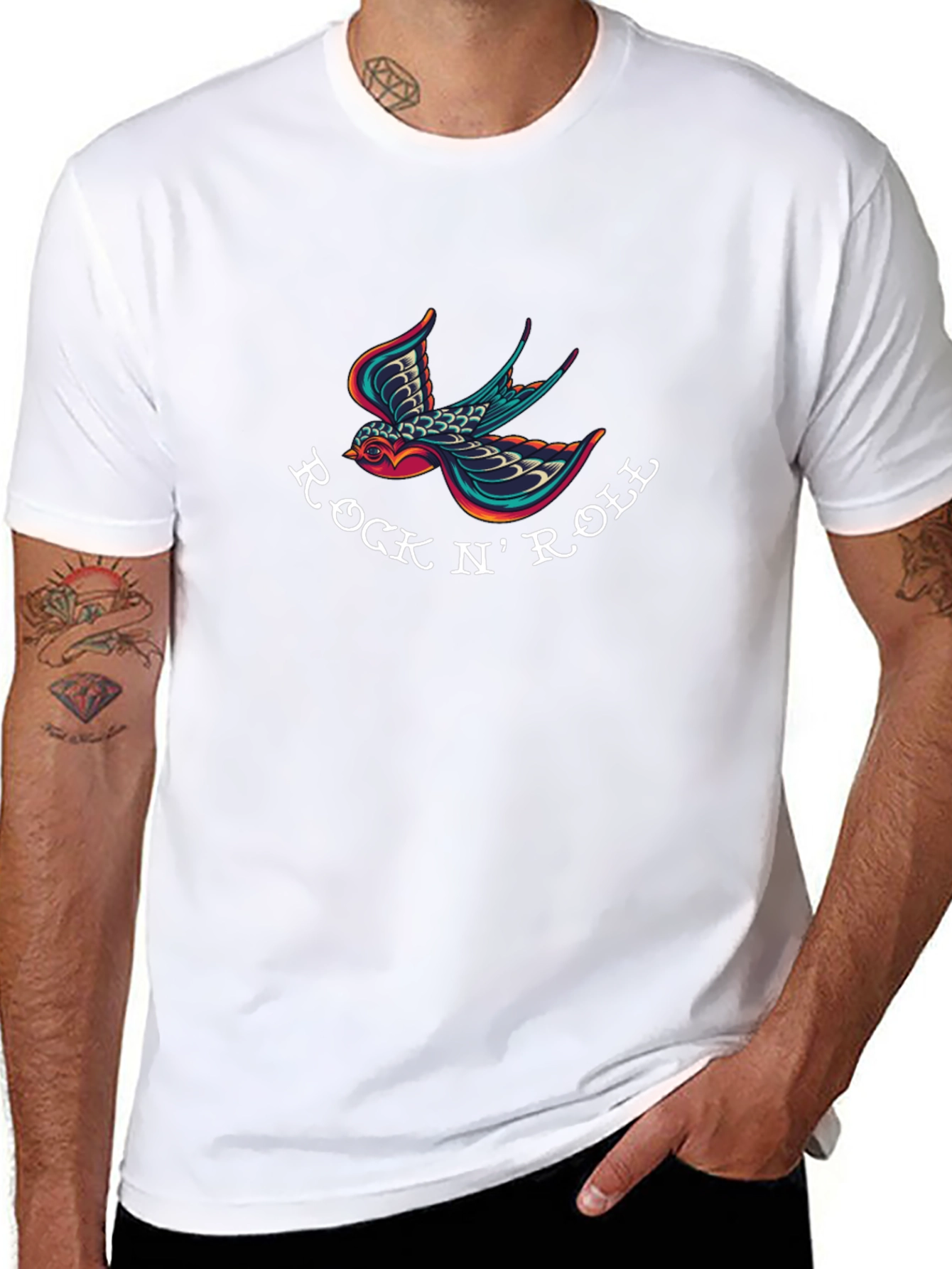Rock N Roll Bird T-Shirt - Classic Design