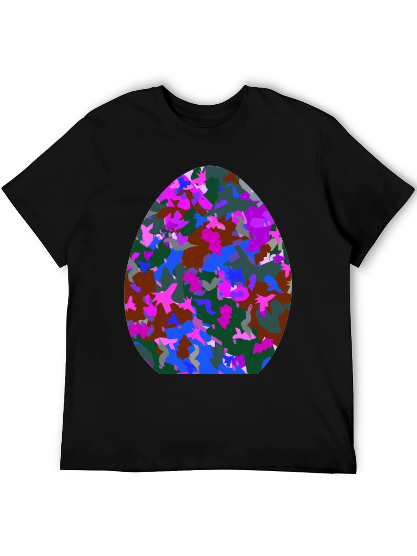 Abstract Easter Egg T-Shirt - Mens Black Tee