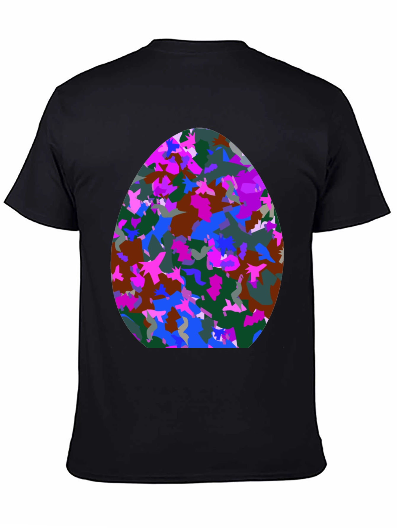 Abstract Easter Egg T-Shirt - Mens Black Tee