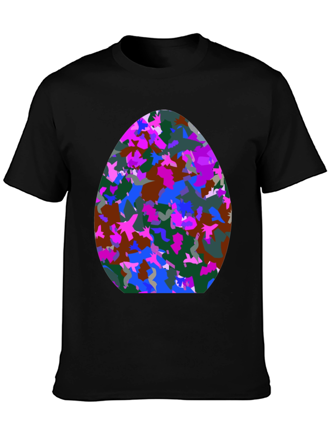 Abstract Easter Egg T-Shirt - Mens Black Tee