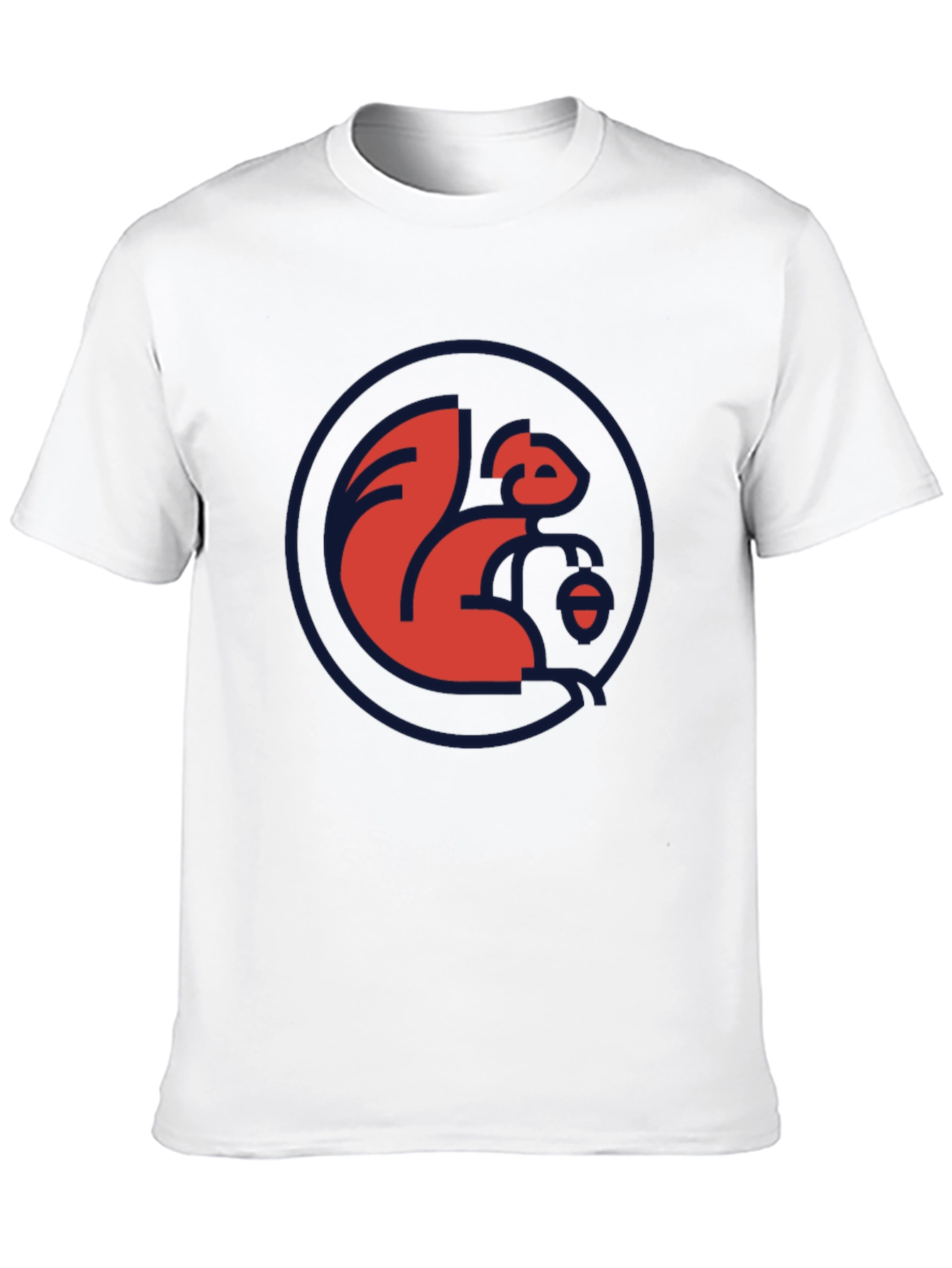 Red Squirrel Logo Black T-Shirt - Casual Style