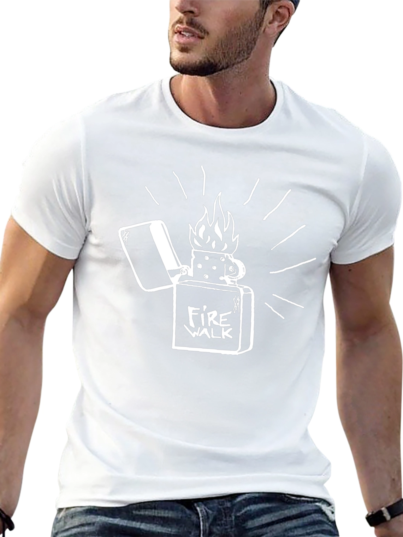 Fire Walk T-Shirt - Stylish Graphic Tee