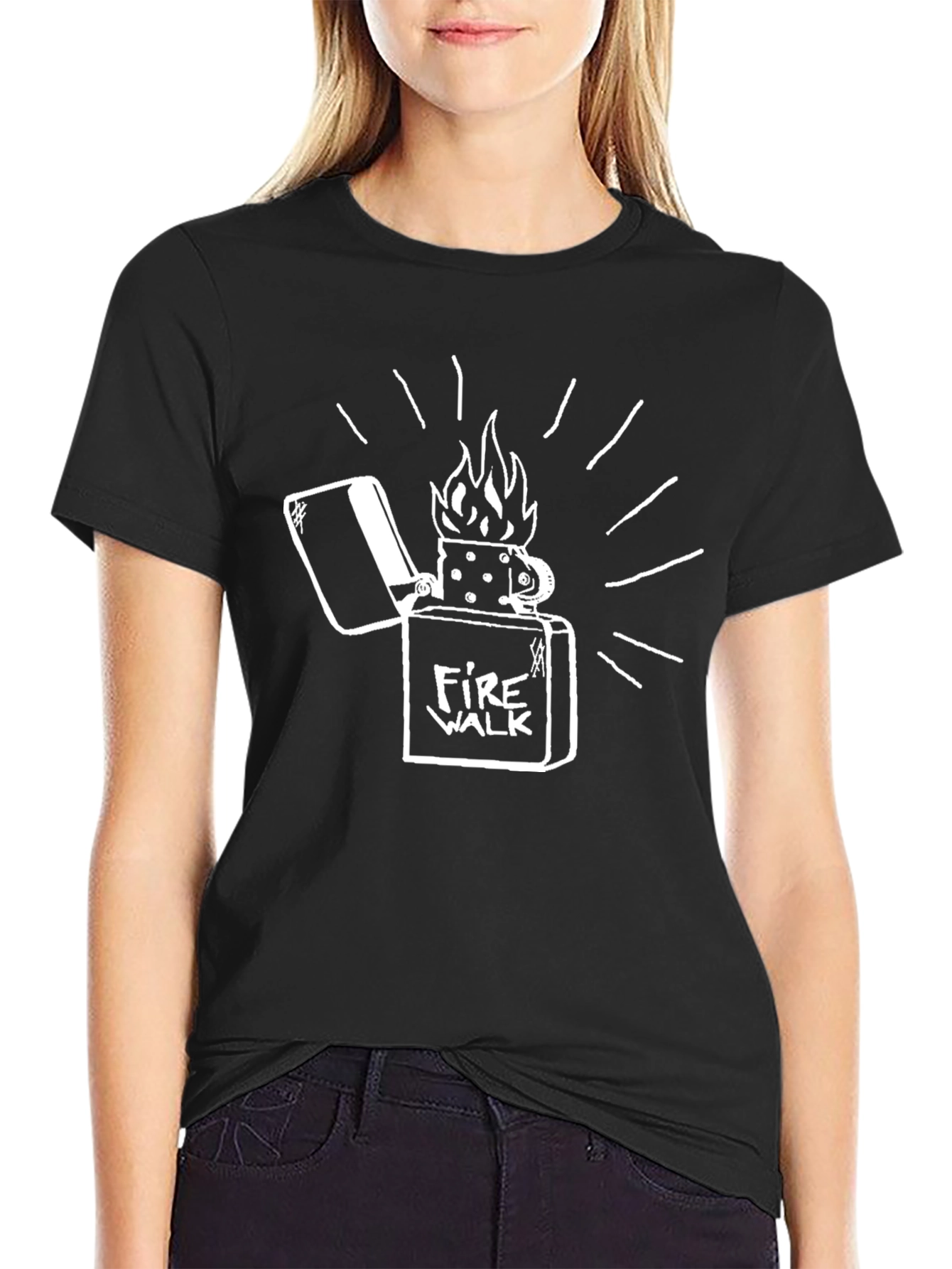 Fire Walk T-Shirt - Stylish Graphic Tee