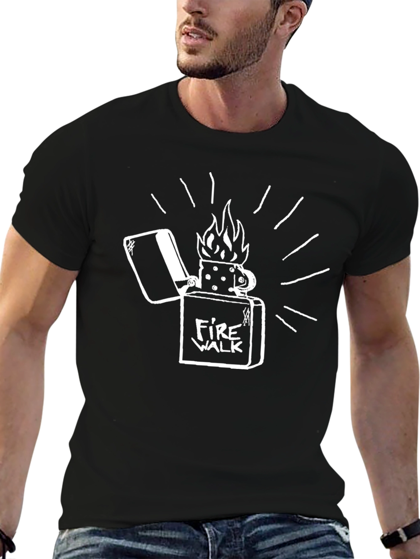Fire Walk T-Shirt - Stylish Graphic Tee