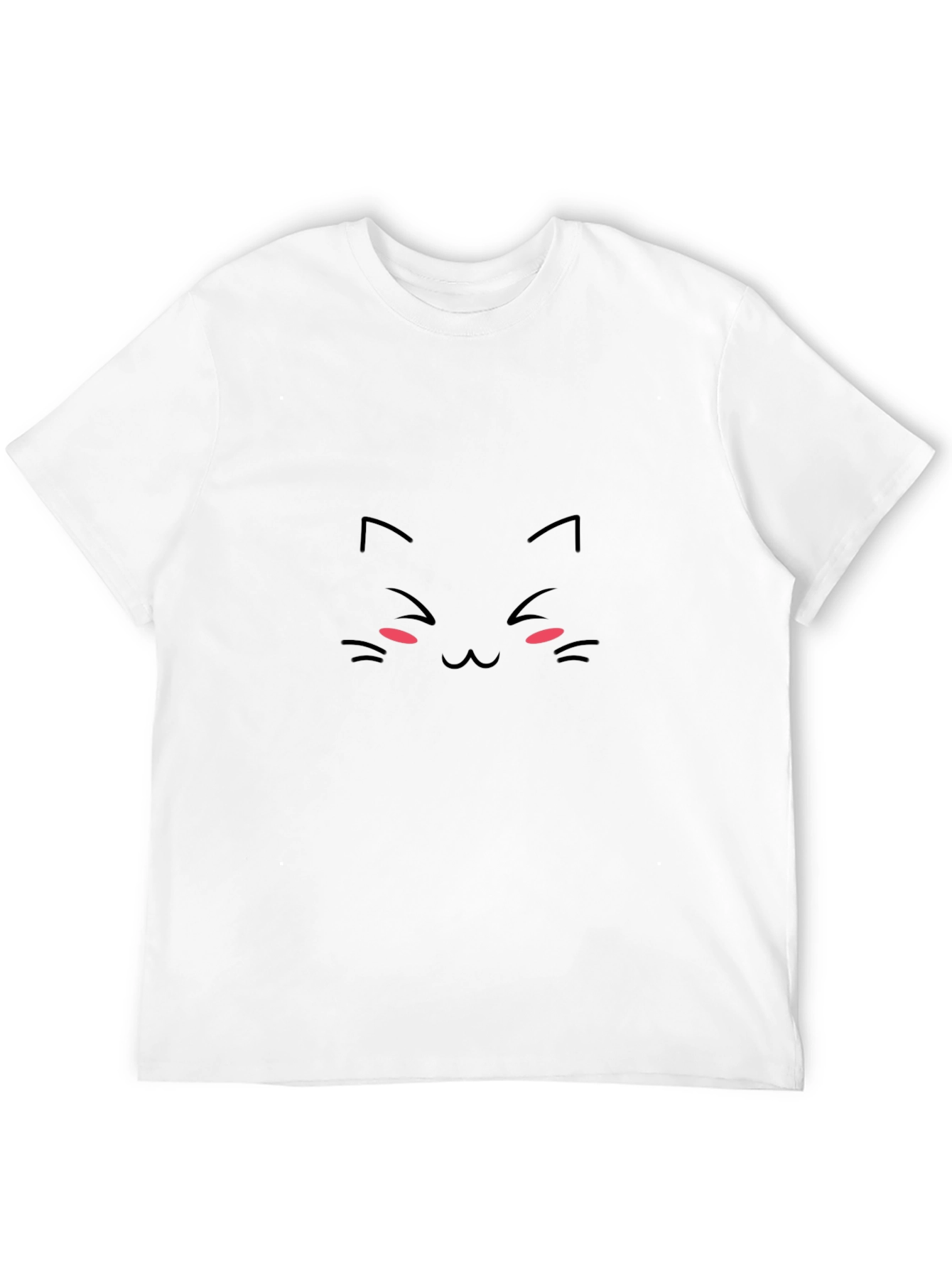 Cute Angry Cat Face Graphic Black T-Shirt
