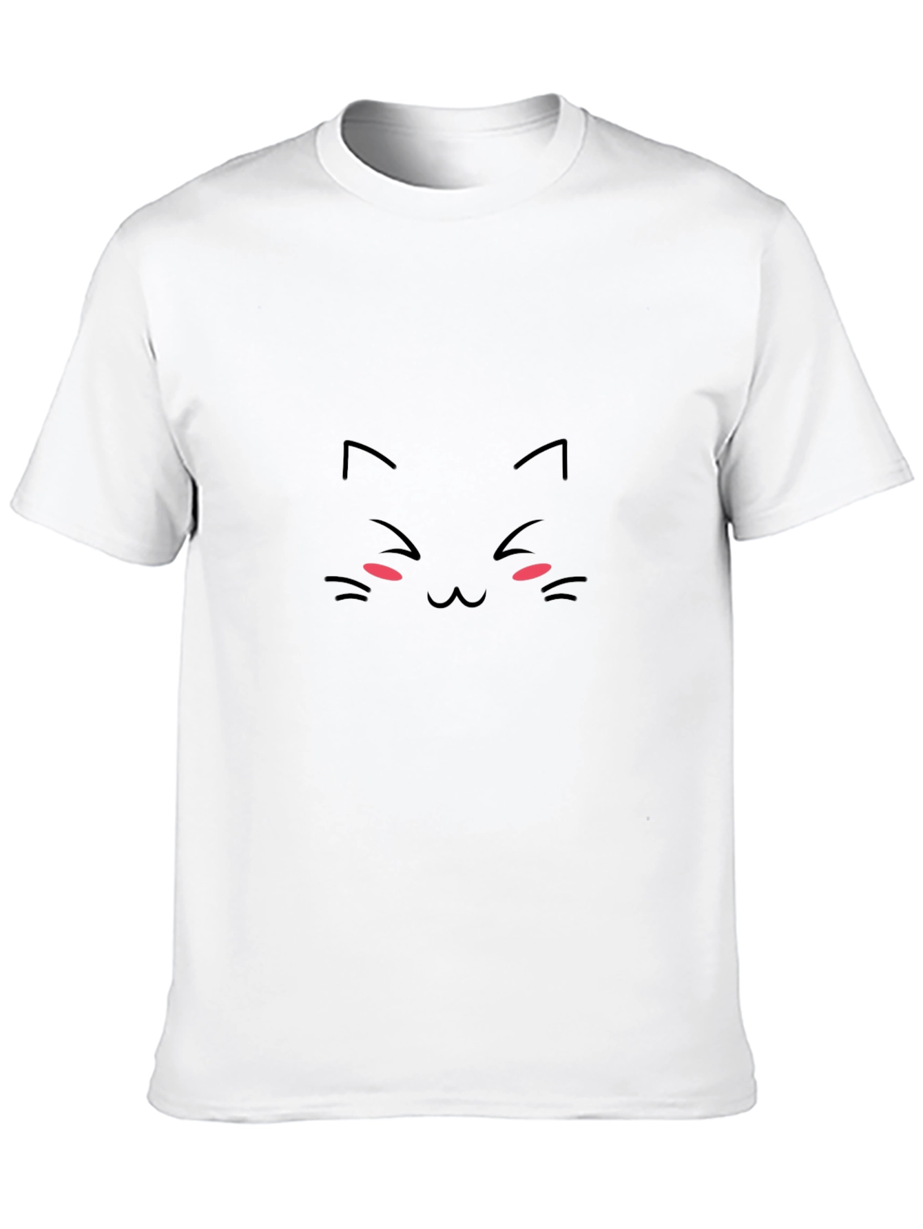 Cute Angry Cat Face Graphic Black T-Shirt