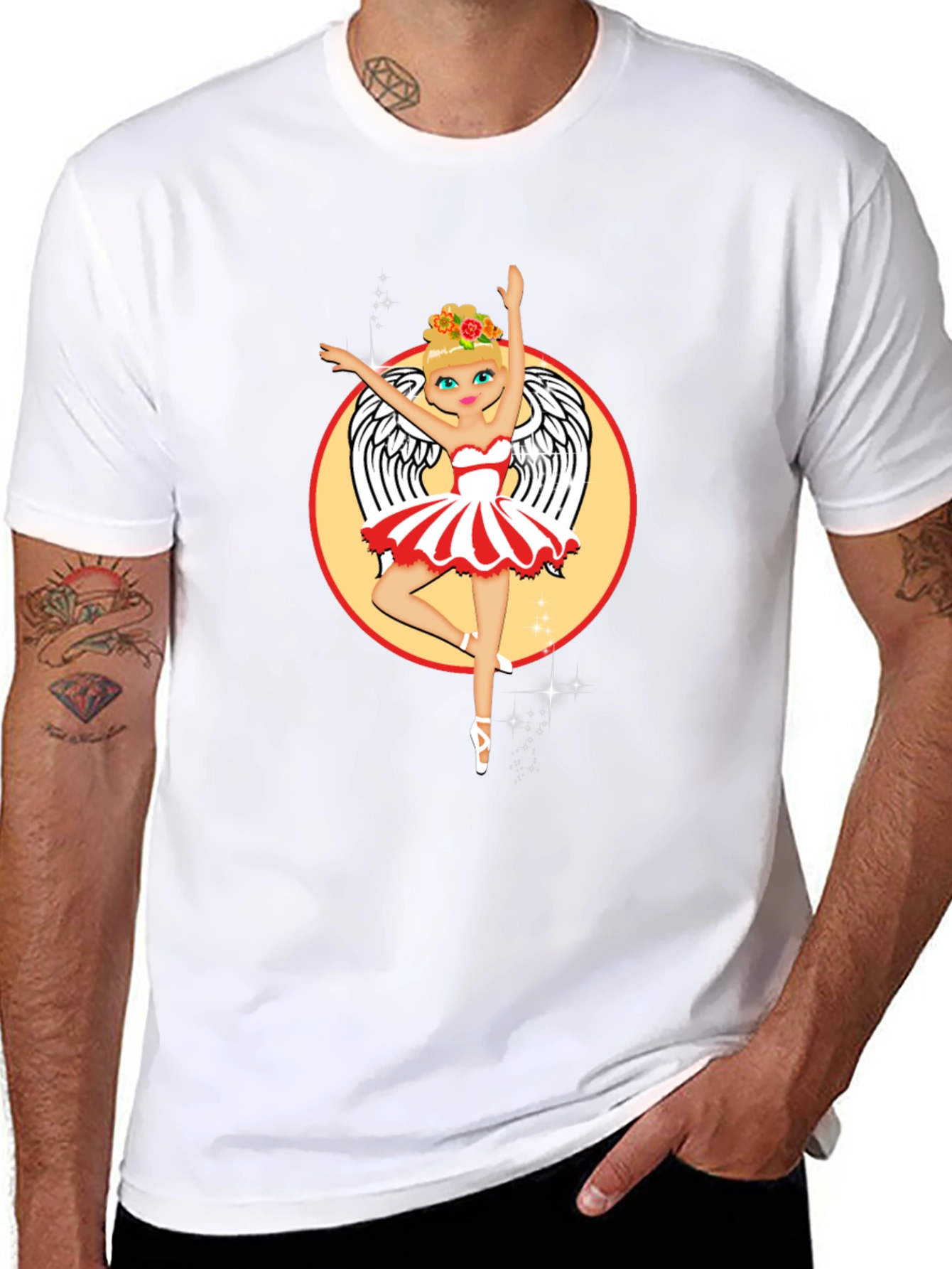 Ballerina Angel T-Shirt | Unique Graphic Tee