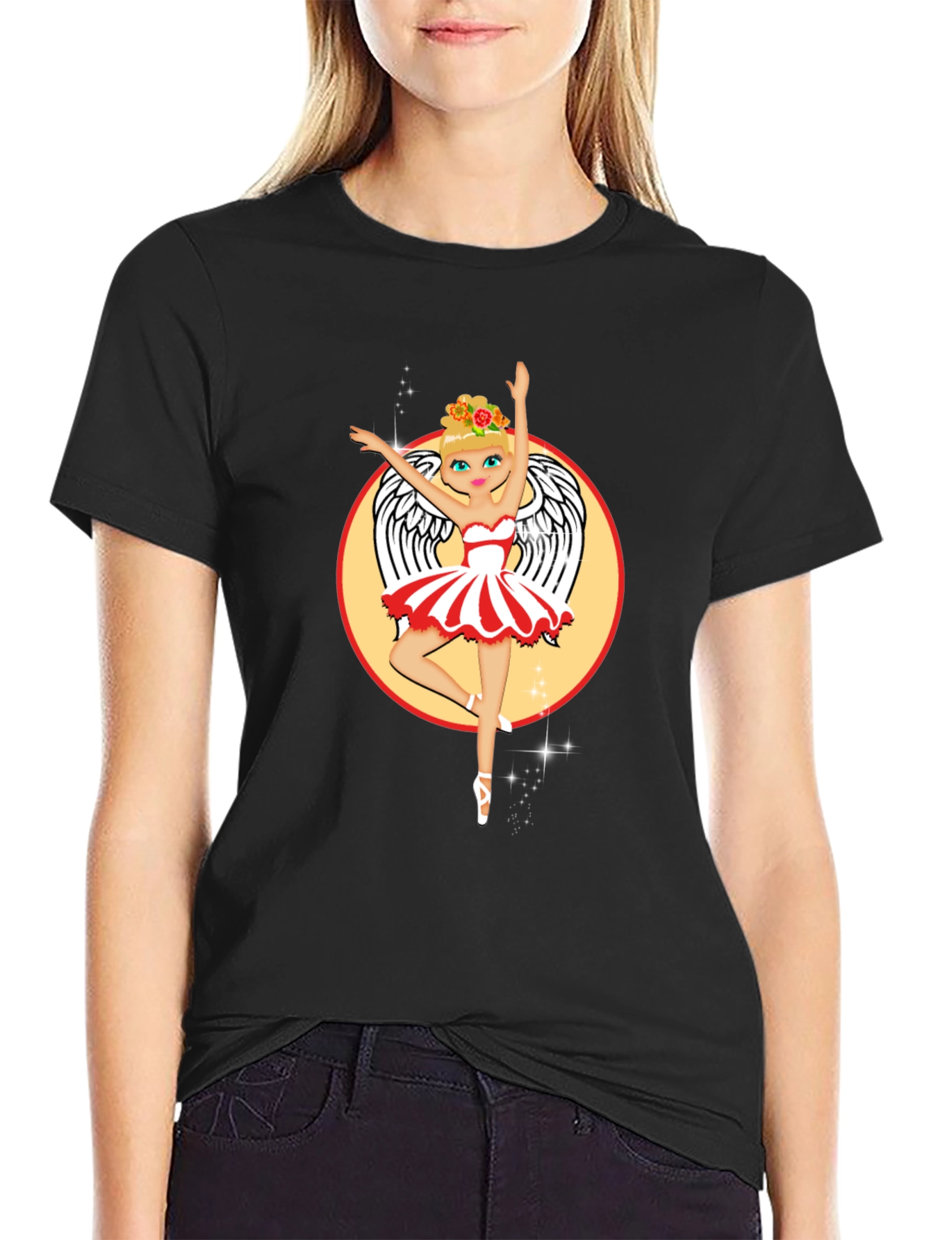 Ballerina Angel T-Shirt | Unique Graphic Tee