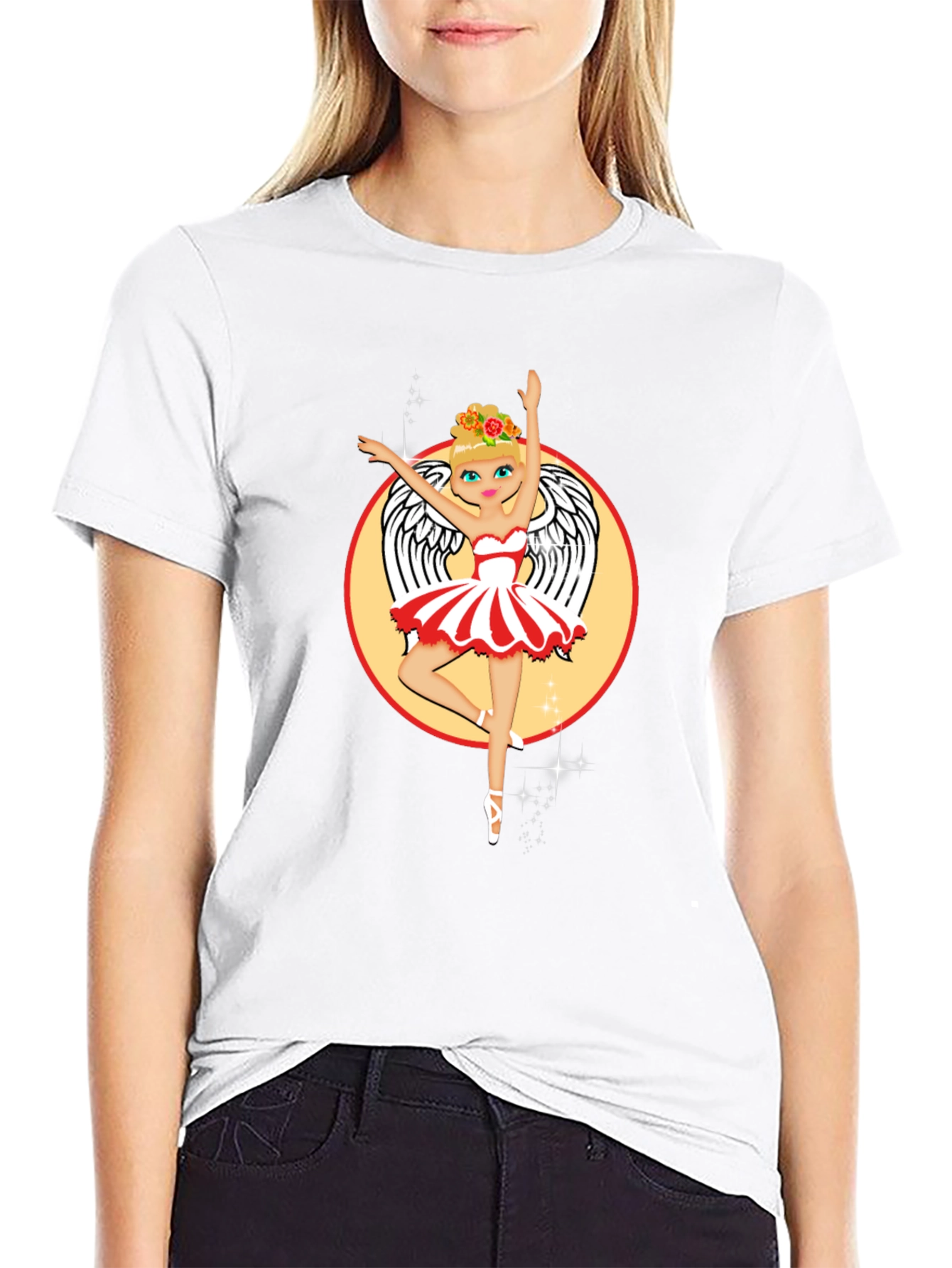 Ballerina Angel T-Shirt | Unique Graphic Tee