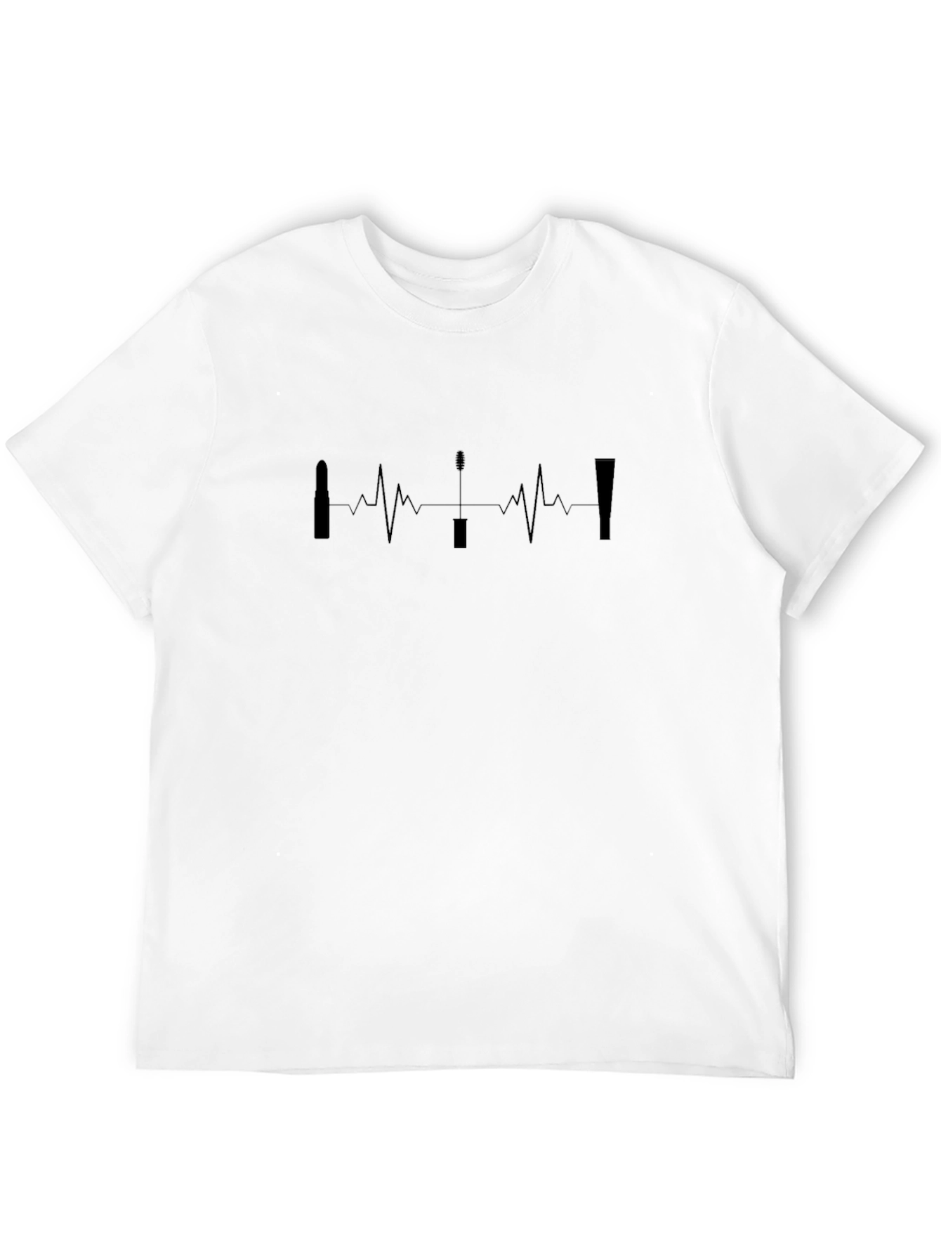 Makeup Heartbeat T-Shirt - Stylish Graphic Tee