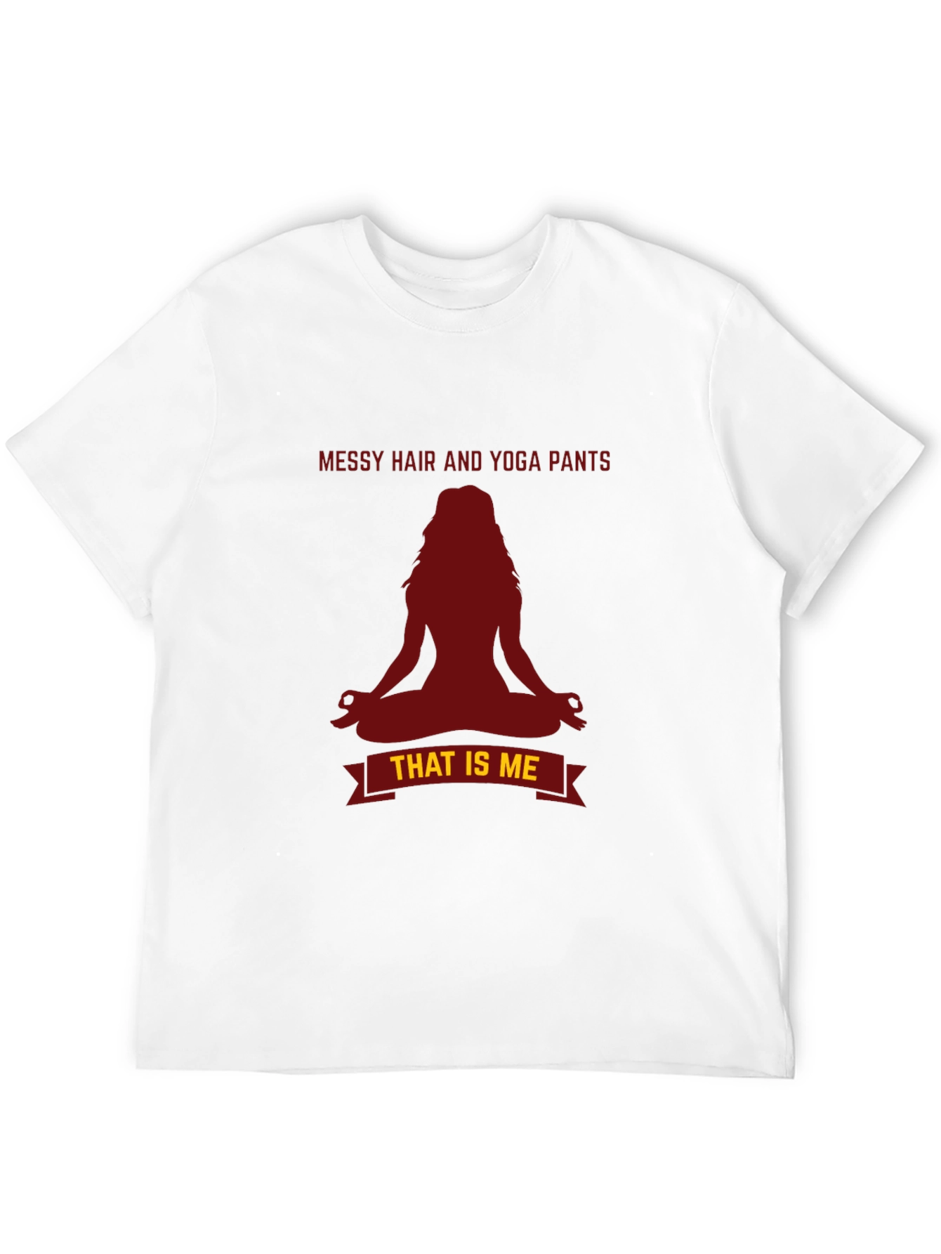 Messy Hair Yoga Pants T-Shirt - Relaxed Fit