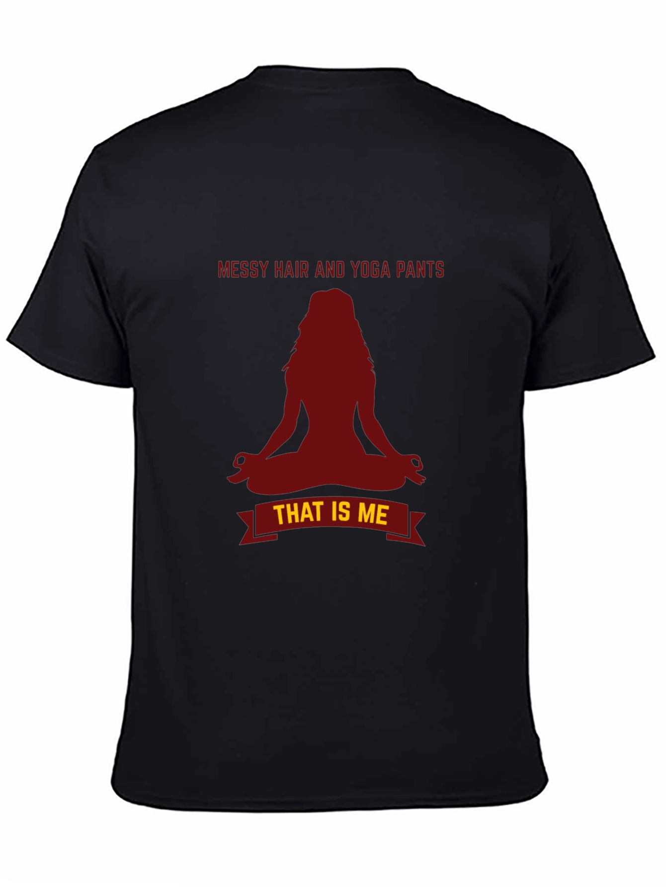 Messy Hair Yoga Pants T-Shirt - Relaxed Fit
