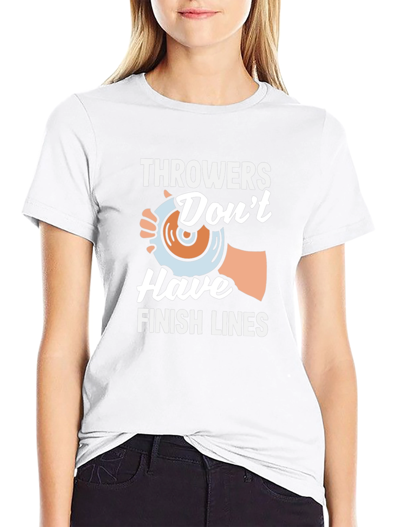 Throwers Dont Have Finish Lines Black T-Shirt