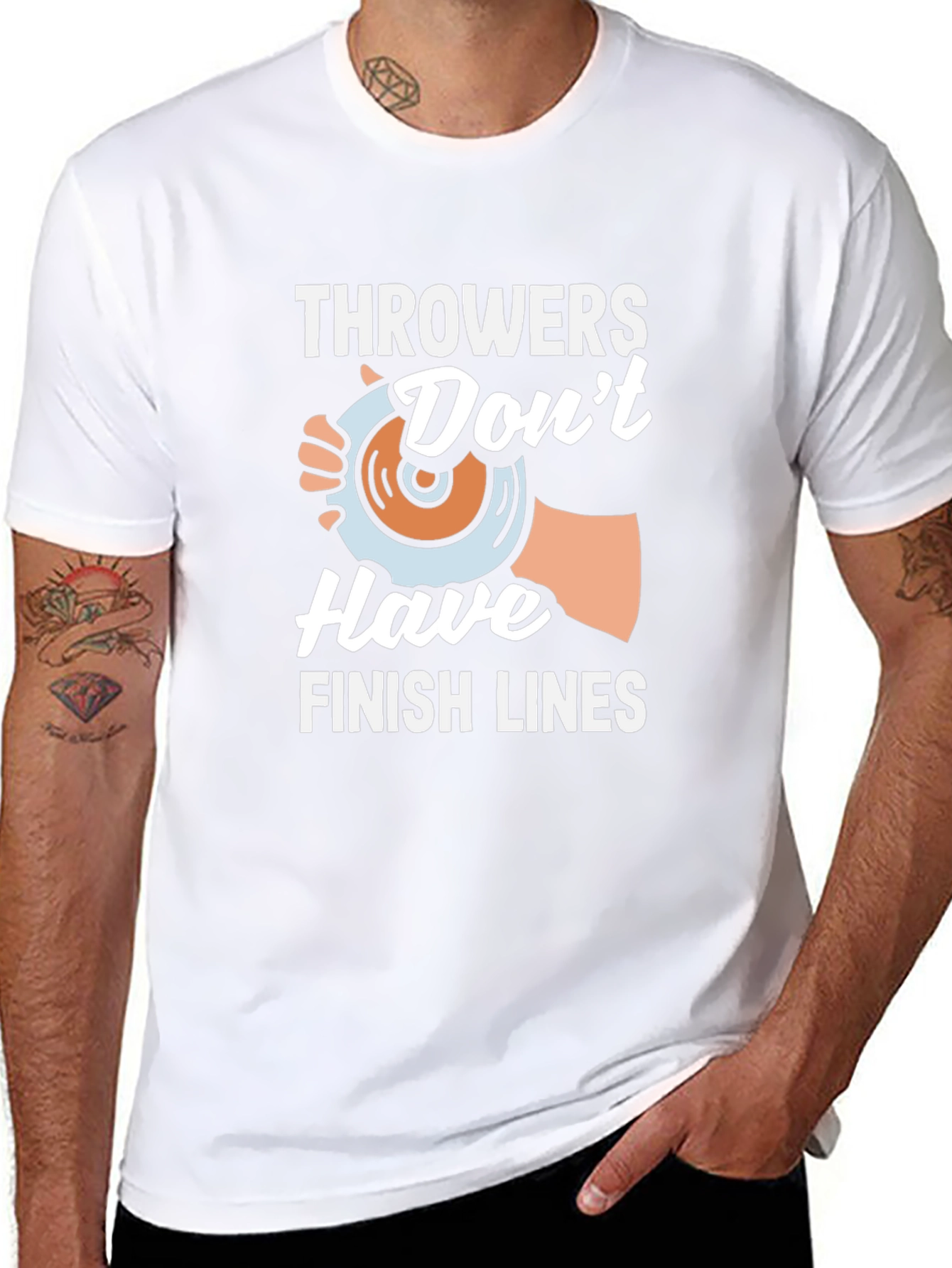 Throwers Dont Have Finish Lines Black T-Shirt