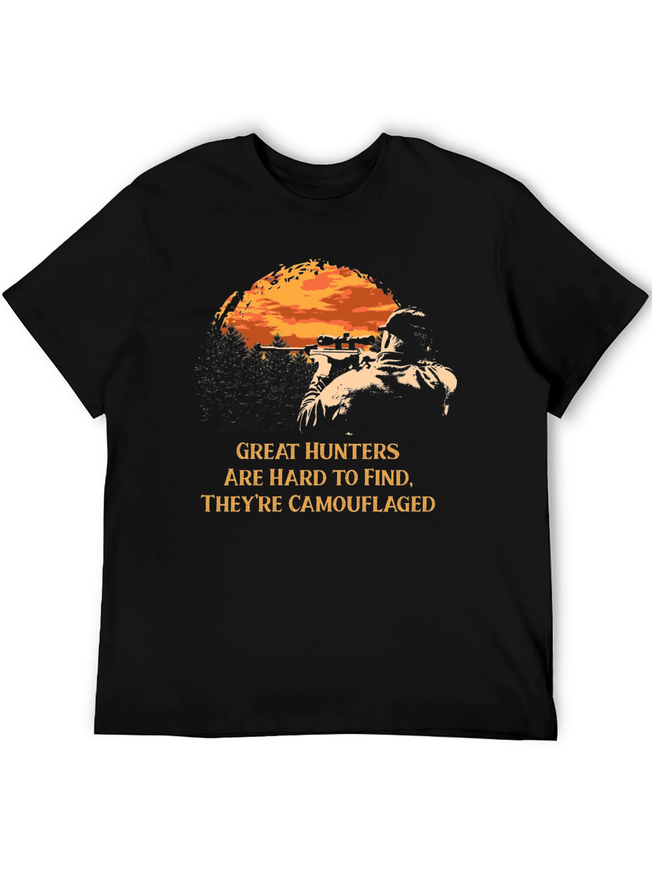 Great Hunters Camouflaged T-Shirt - Black