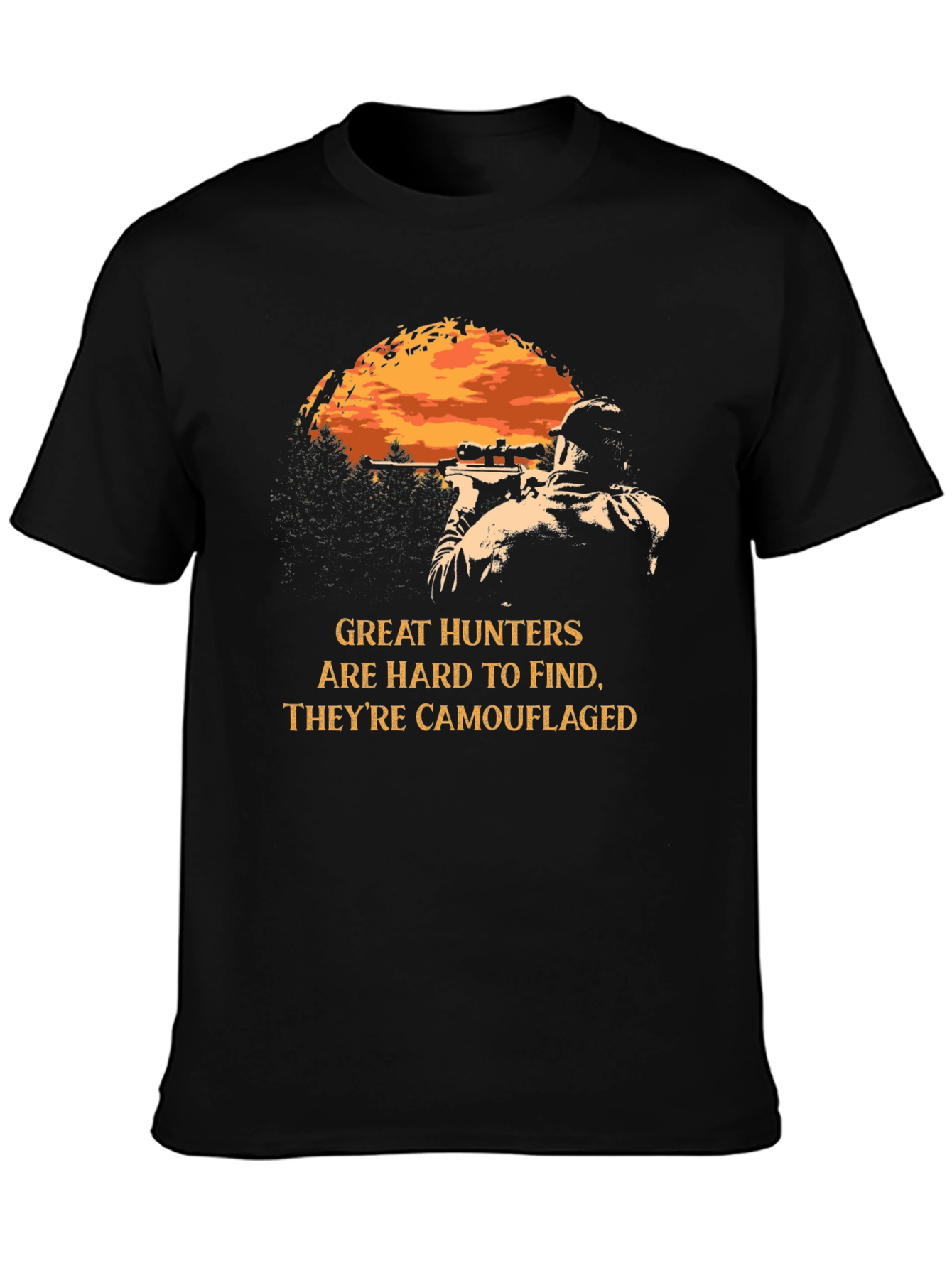 Great Hunters Camouflaged T-Shirt - Black